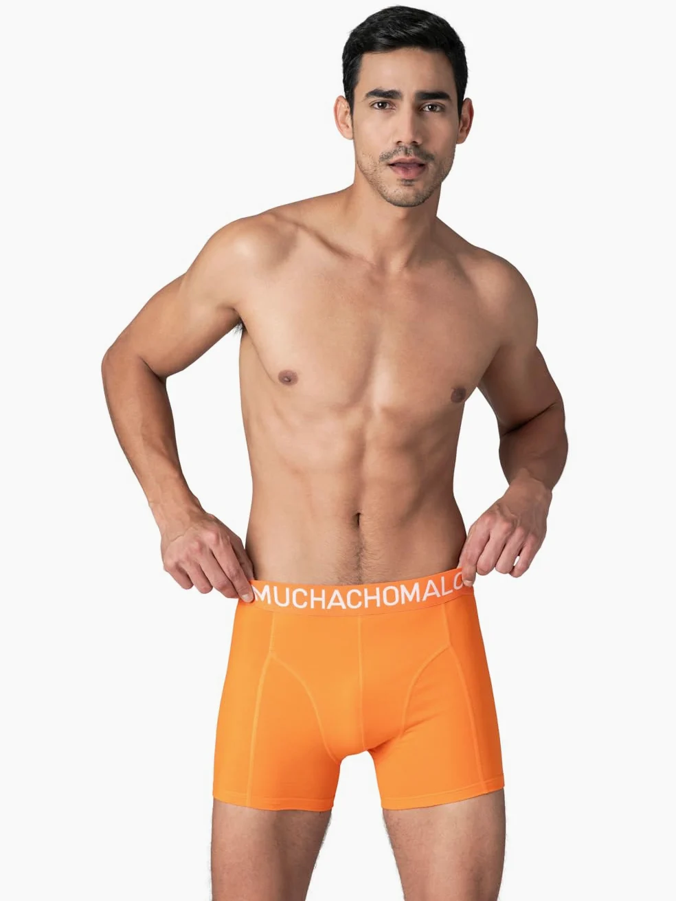 Muchachomalo Calzoncillos para Hombre, Ropa Interior Lisa de Algodón para Hombre, Pack de 4 Unidades, Bóxers Lisos de Corte Clásico con Cintura Elástica