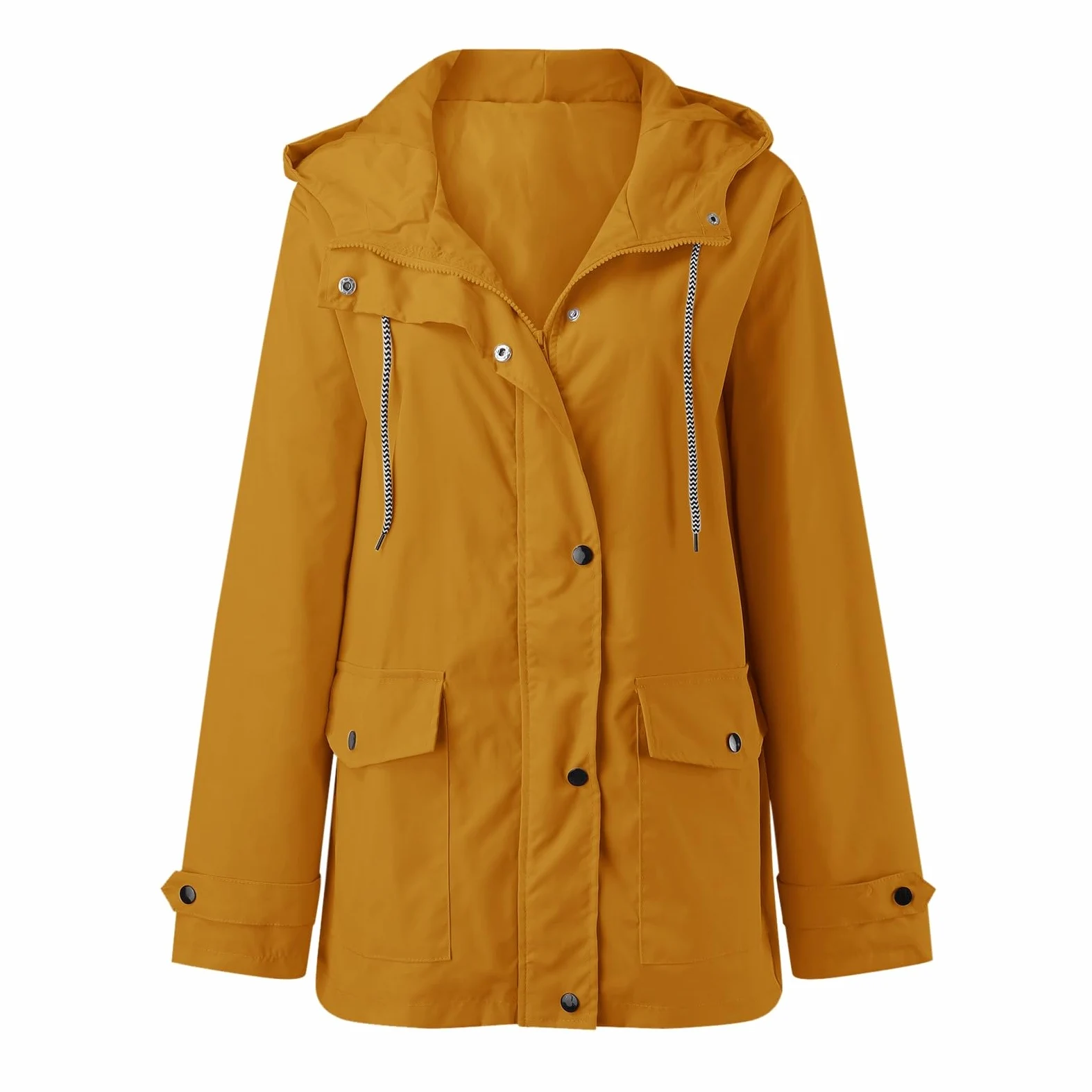 Genérico Chaqueta Mujer-Sudadera Con Capucha Para Mujer Abrigo Impermeable Para La Lluvia Bolsillos SóLidos Chaqueta Con Cremallera Entrenamiento Chaqueta De Lluvia A De Al Libre