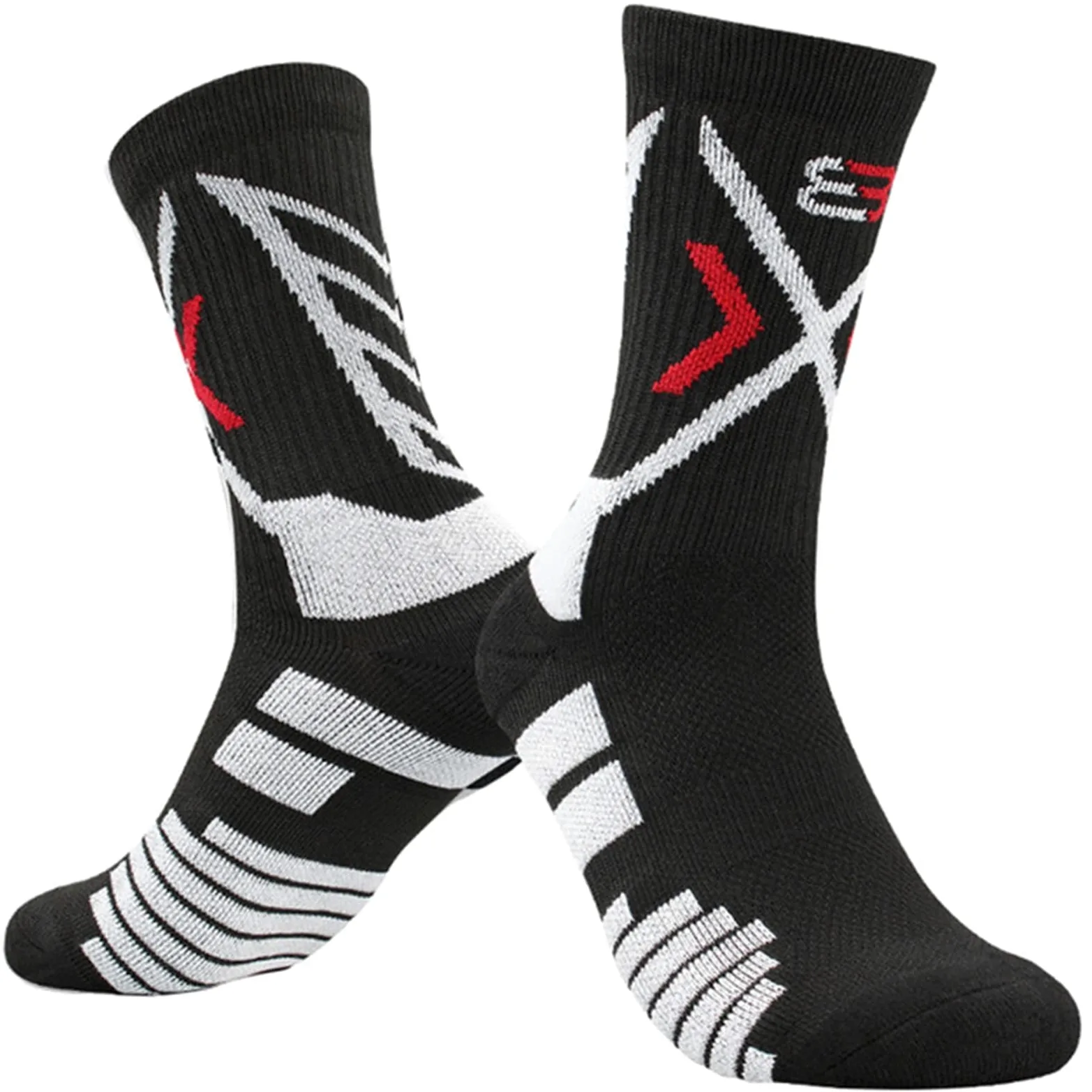 Calcetines de Baloncesto for Hombre Calcetines de Ciclismo de Tubo Medio Grueso Toalla de Fondo en el Exterior Running Calcetines Deportivos (3 Pares) Calcetines de Ciclismo