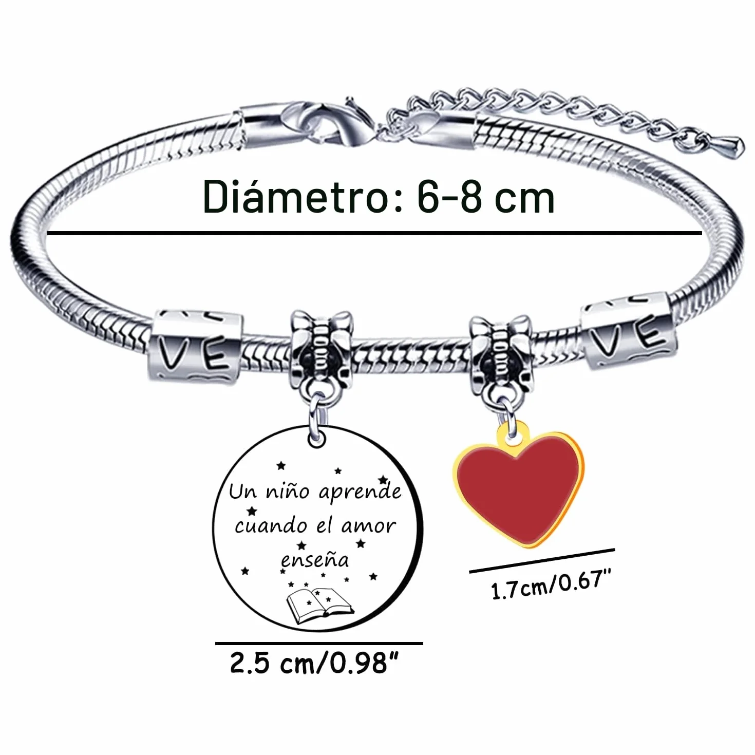 Pulsera Maestro Regalo Grabado Graduación Cumpleaños
