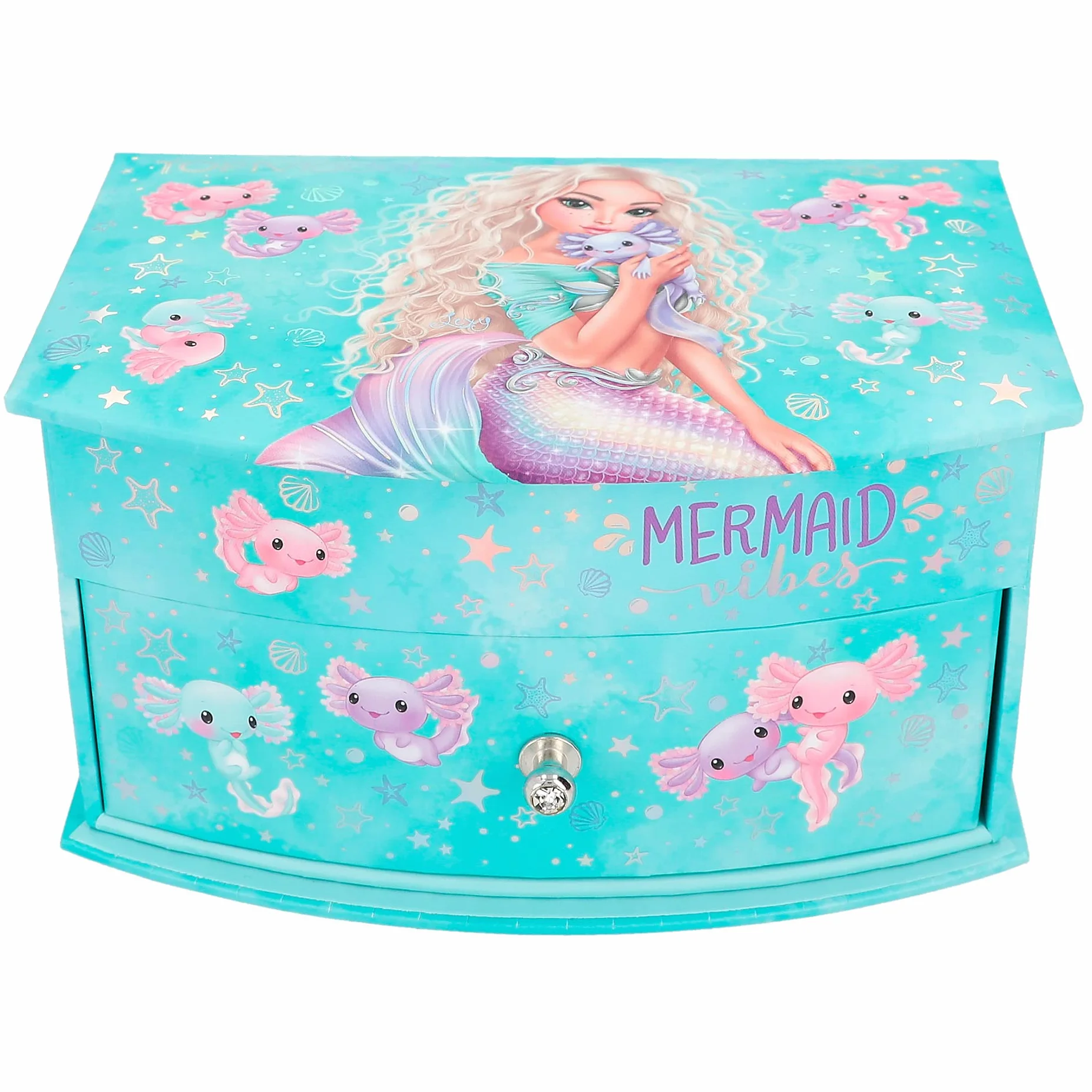 Depesche TOPModel Joyero con diseño de sirena, turquesa