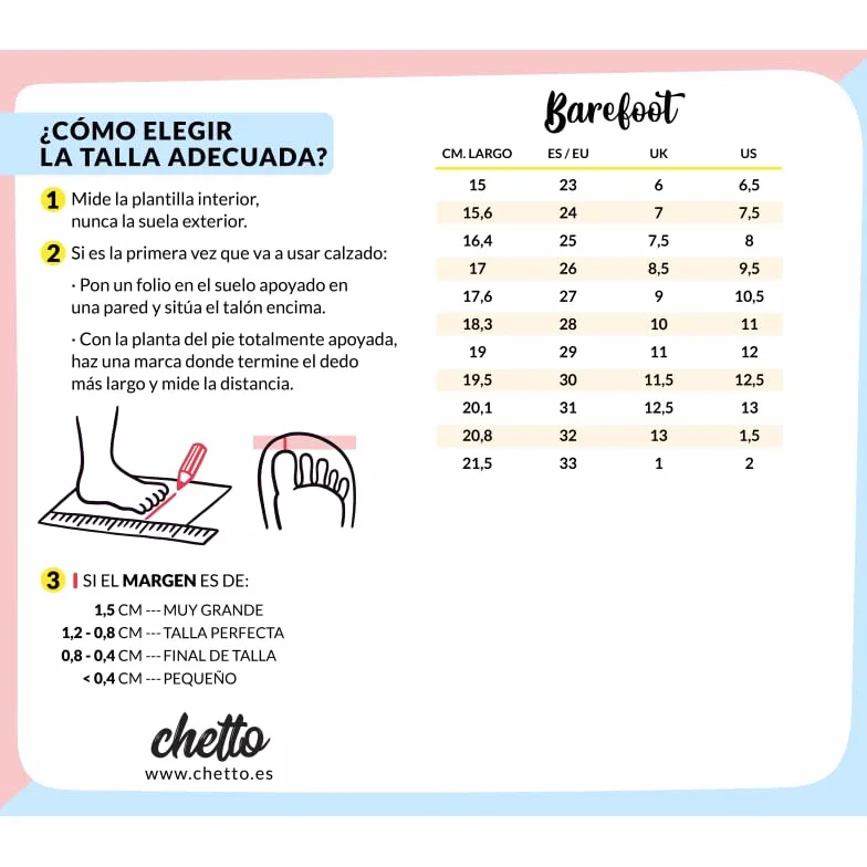 Chetto DEPORTIVO BAREFOOT EN PIEL