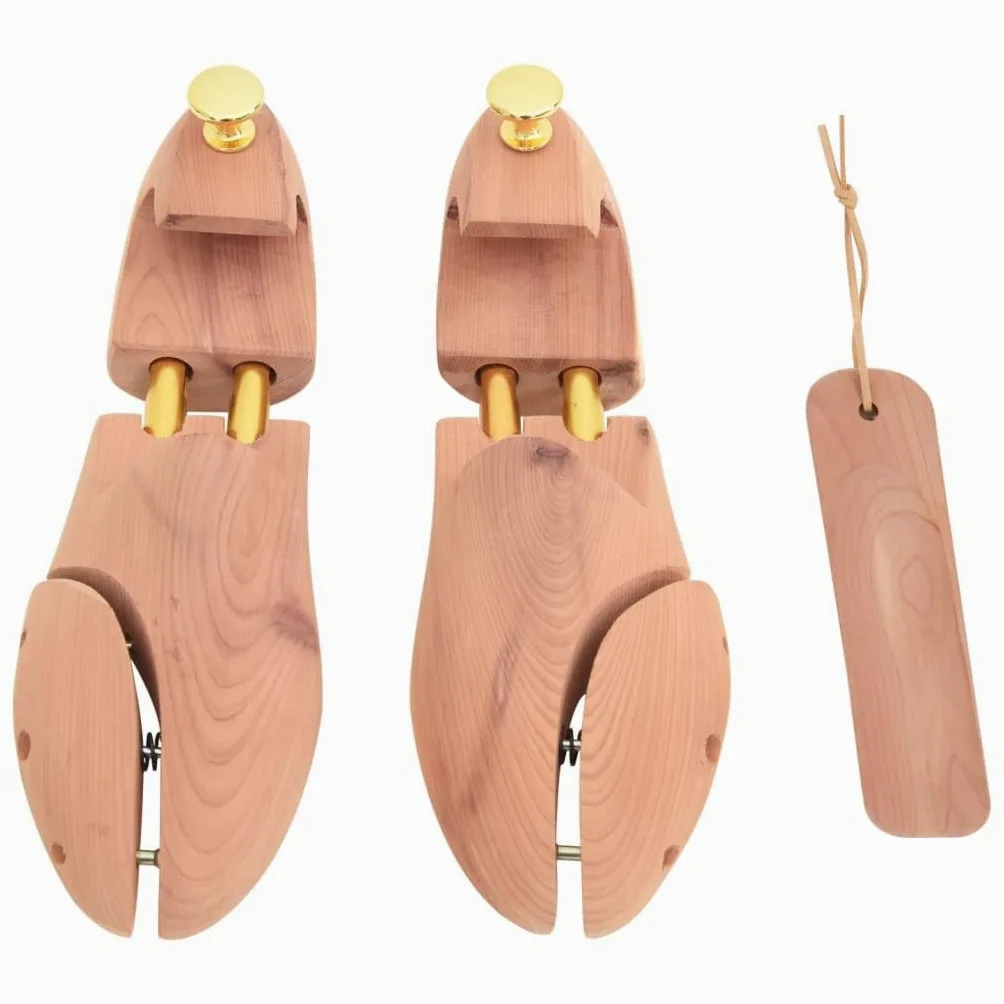 Horma de zapatos de madera de cedro para mujer EU 36-37 con calzador, dilatador para el cuidado del calzado y mantener la forma