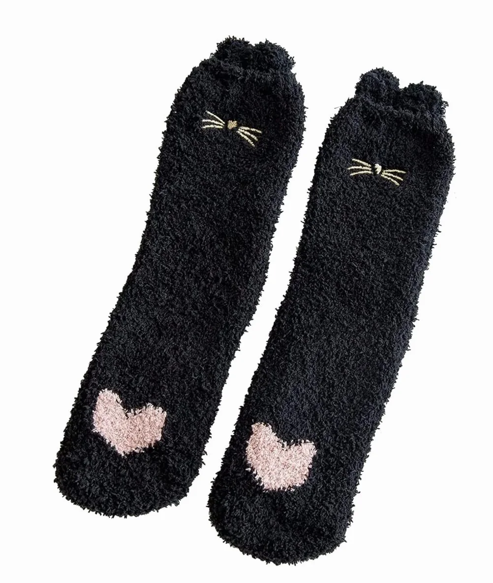 Calcetines Invierno 5 Pares De Calcetines Térmicos Esponjosos Para Mujer, Calcetín Grueso Supersuave Cálido De Invierno, Cómodo Calcetines Termicos