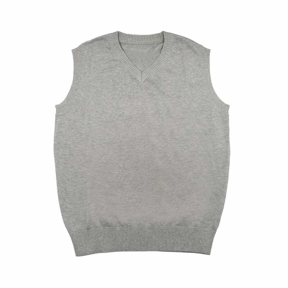 TopTie Chaleco de suéter Liso de Color sólido de Negocios para Hombre, Jersey Informal de Ajuste de algodón