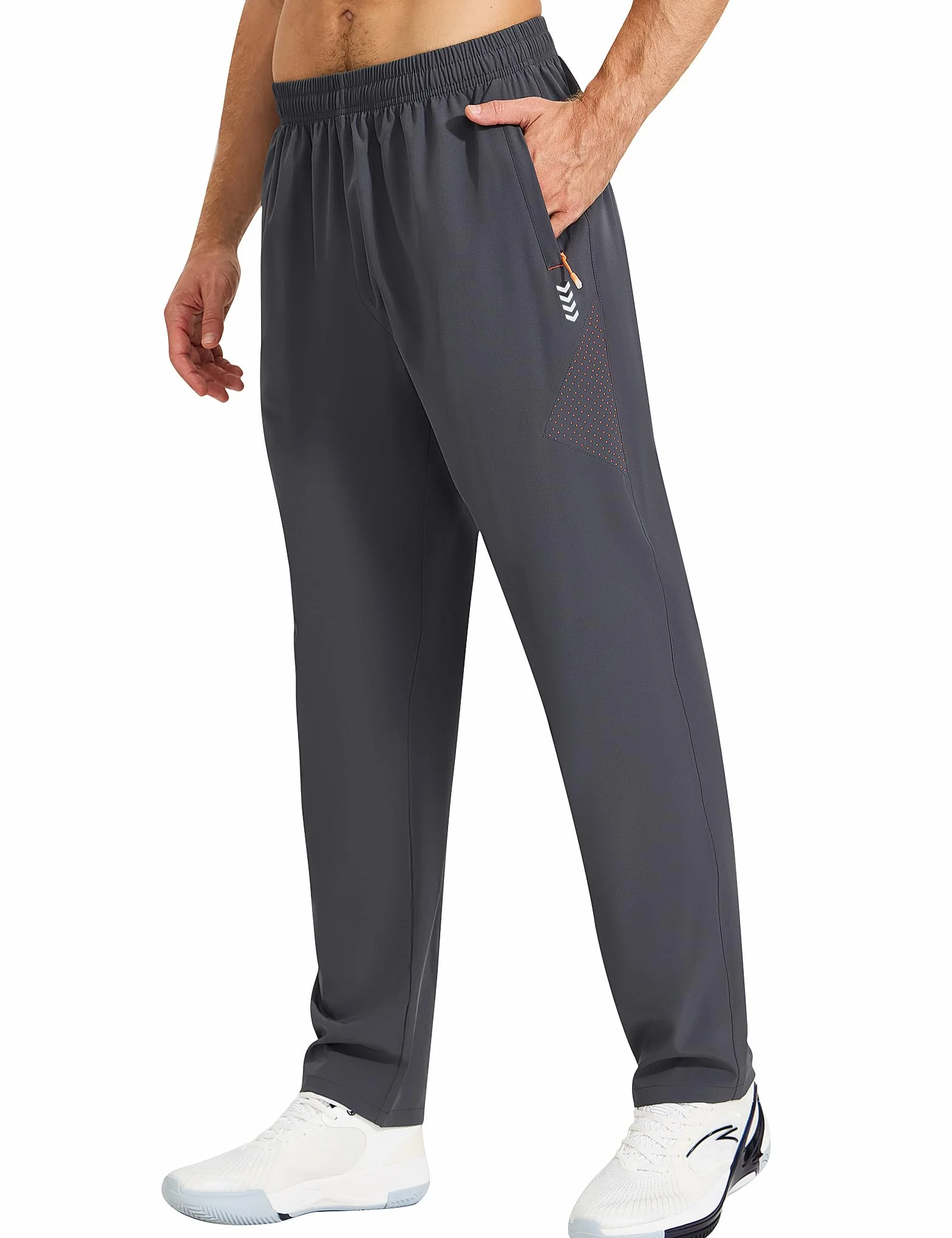 Pantalones Deportivos para Hombre Cintura Elástica Cordón Bolsillos Cremallera