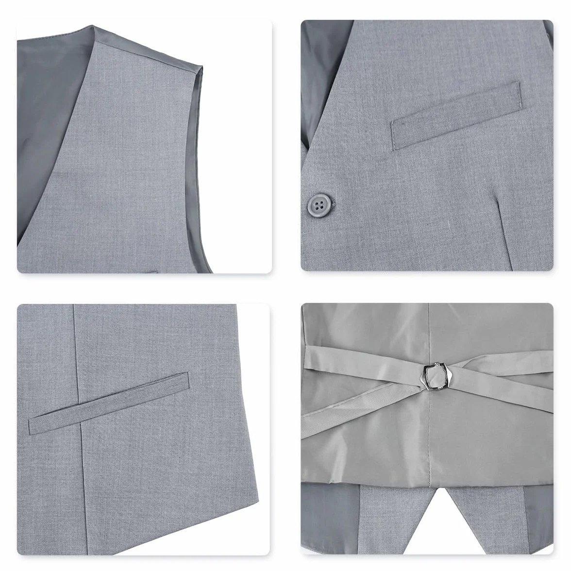 YOUTHUP Traje de 3 Piezas de Hombre Slim Fit Trajes de Boda de Negocios para Hombres Blazer Chalecos y Pantalones