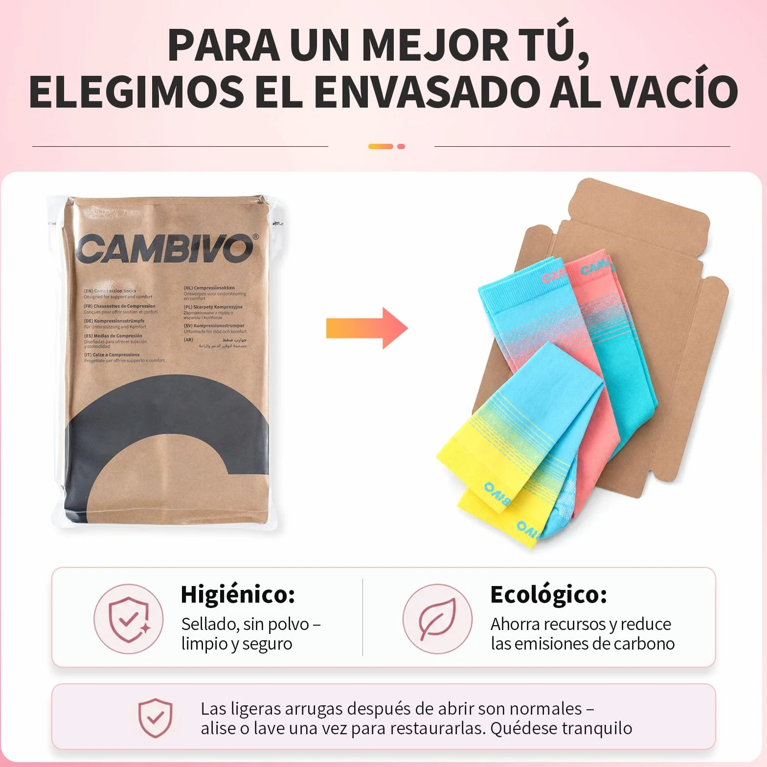 CAMBIVO Medias de Compresión Mujer Hombre 3Pares, Calcetines Compresion 15-20mmHg, Transpirables Calcetines Largos, Compression Socks para Deporte, Running, Ciclismo, Viajar en Avión, Enfermera, Moda