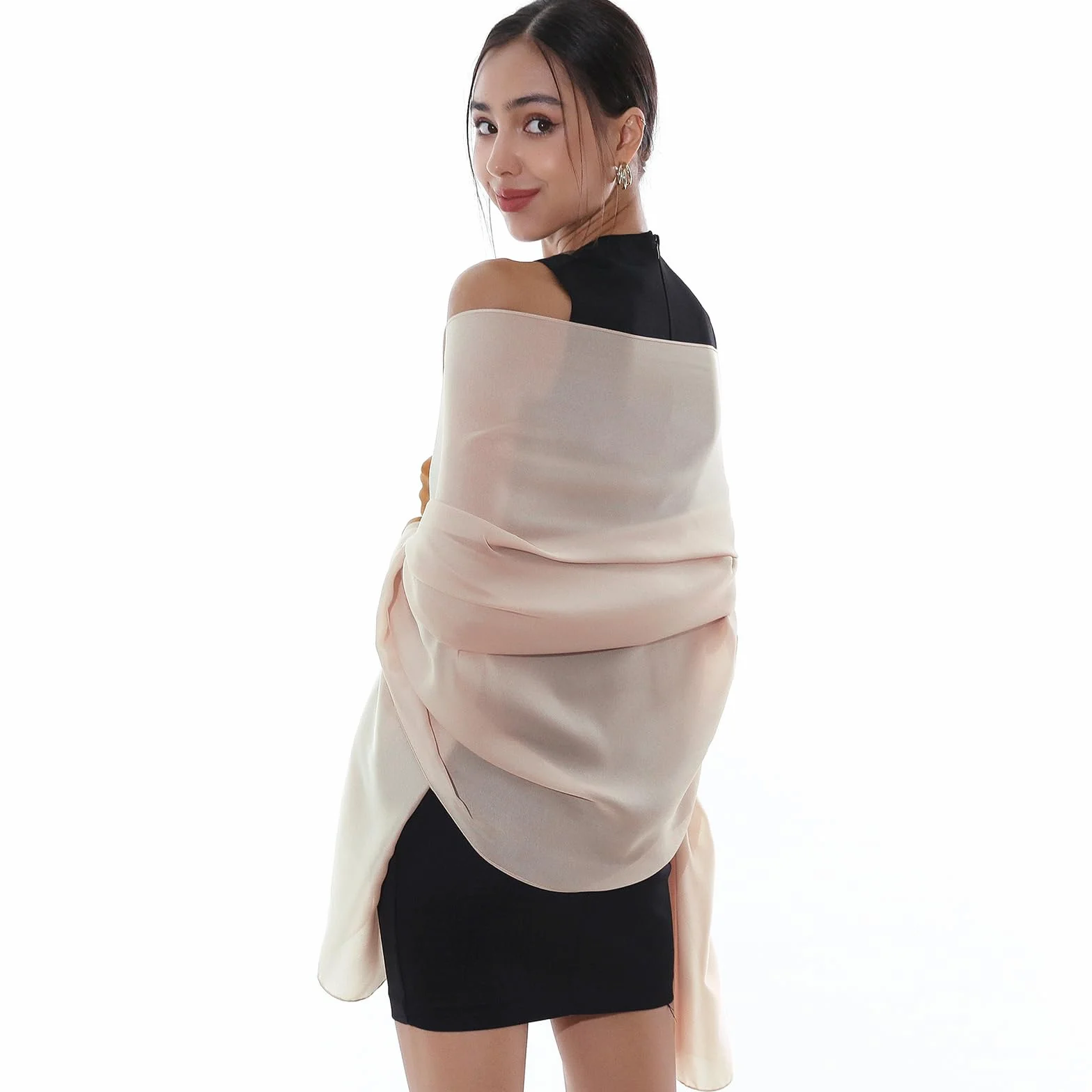 Chal para mujer de gasa RIIQIICHY, pashmina ligero para boda y vestidos de noche