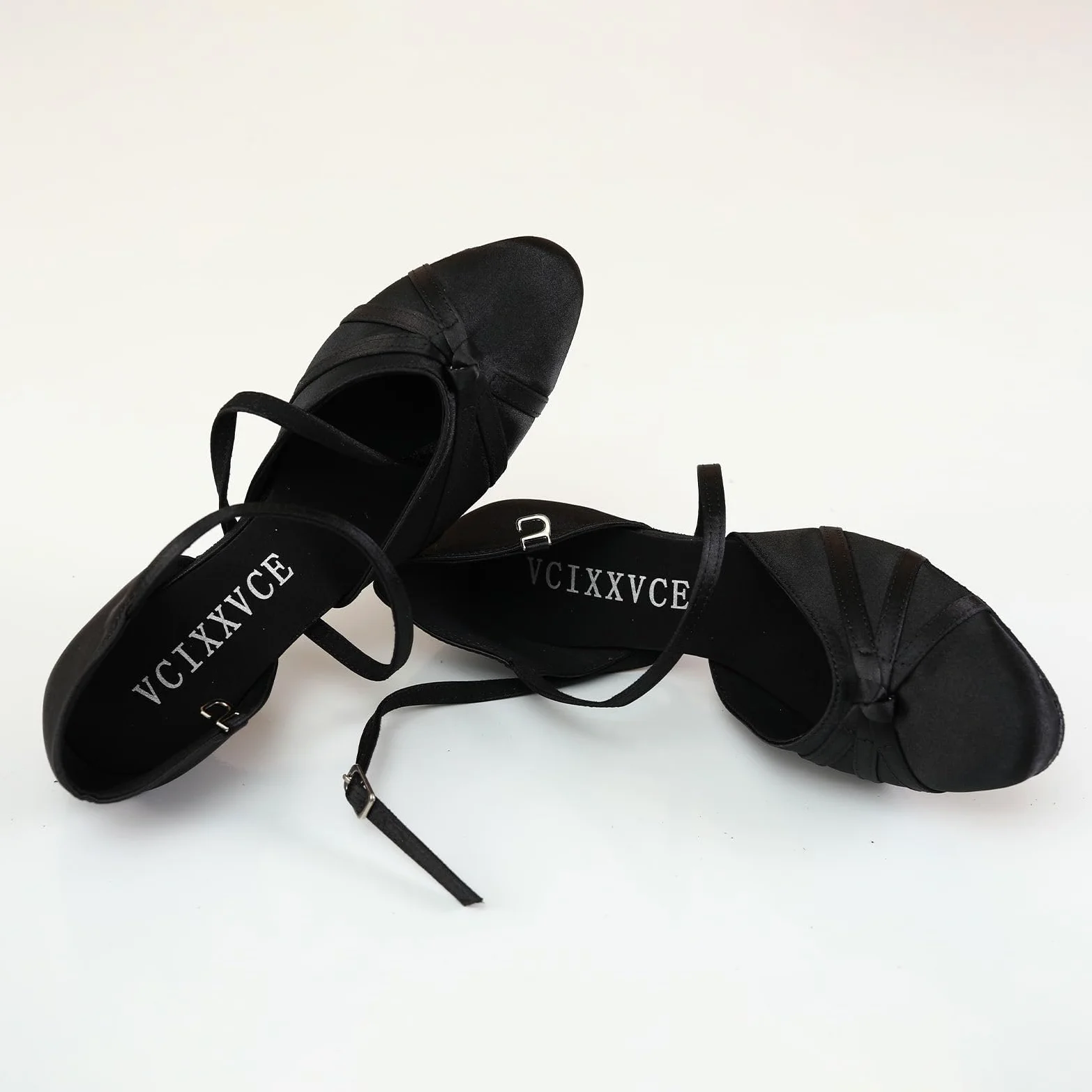 Zapatos de Baile de Salón Mujer Satén Cerrados Salsa y Bachata Tango Vals Zapatos de Danza