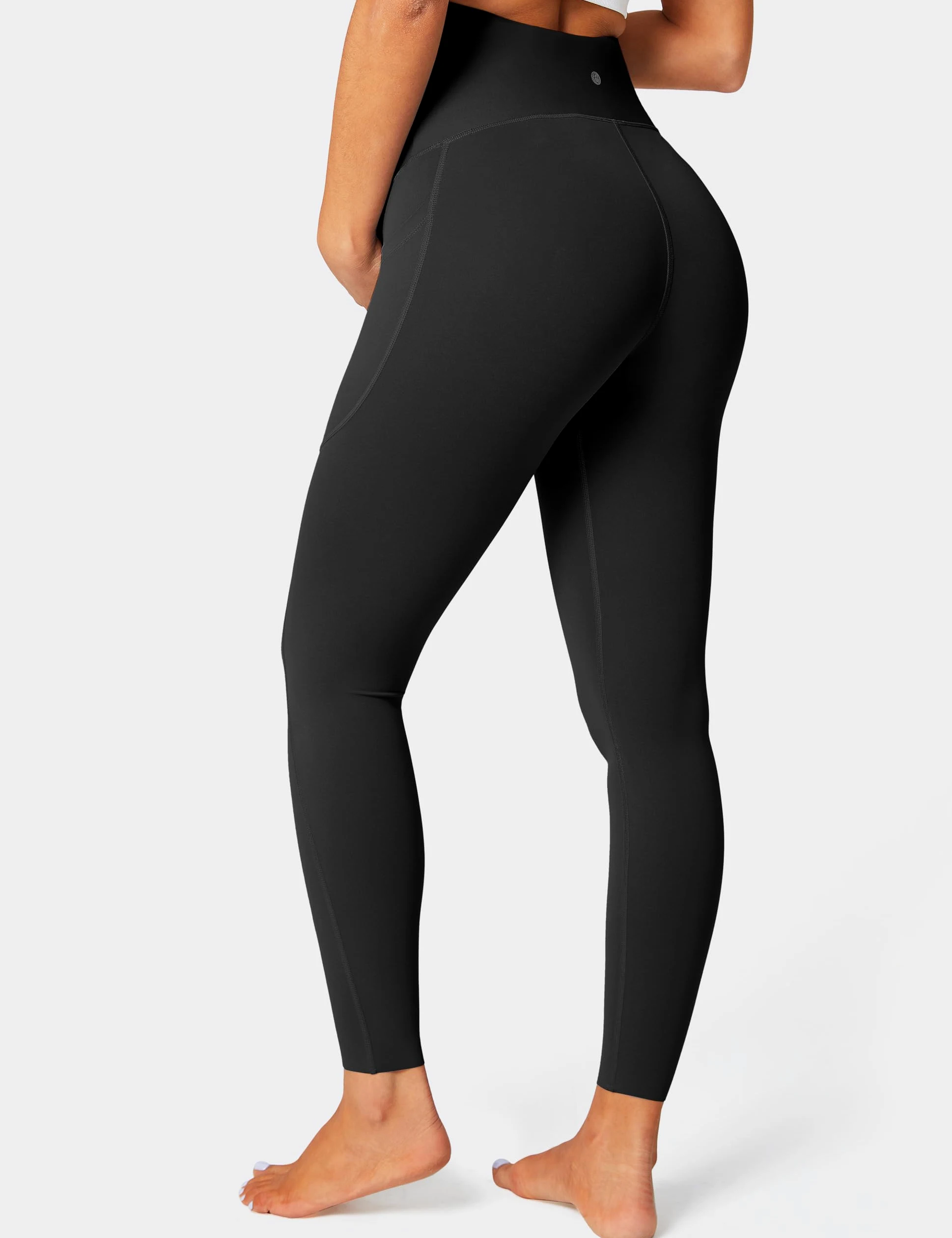 BAYDI Leggings de maternidad con bolsillos, para entrenamiento, con soporte para el vientre, elásticos, suaves, pantalones de embarazo, ropa deportiva