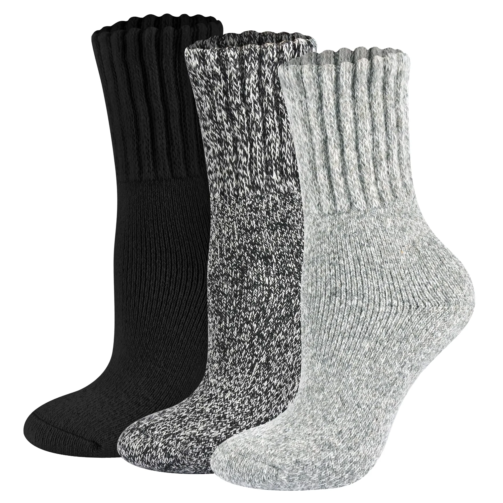 Calcetines térmicos para botas para mujer, calcetines cálidos para invierno, gruesos, para senderismo, jóvenes, 3/5 pares, 5-10