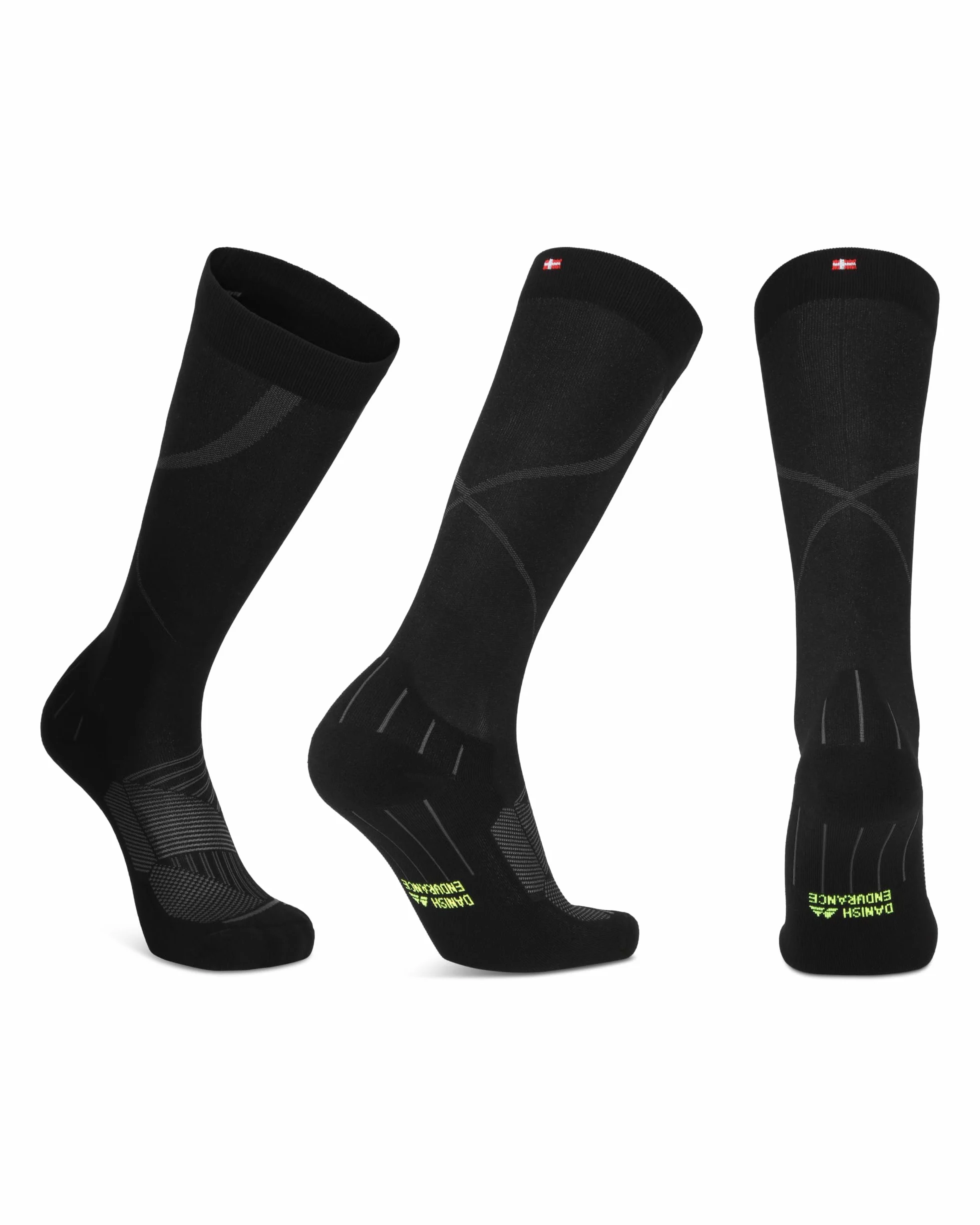 DANISH ENDURANCE Calcetines de Compresión Unisex, Soporte Firme Graduado para Entrenamiento