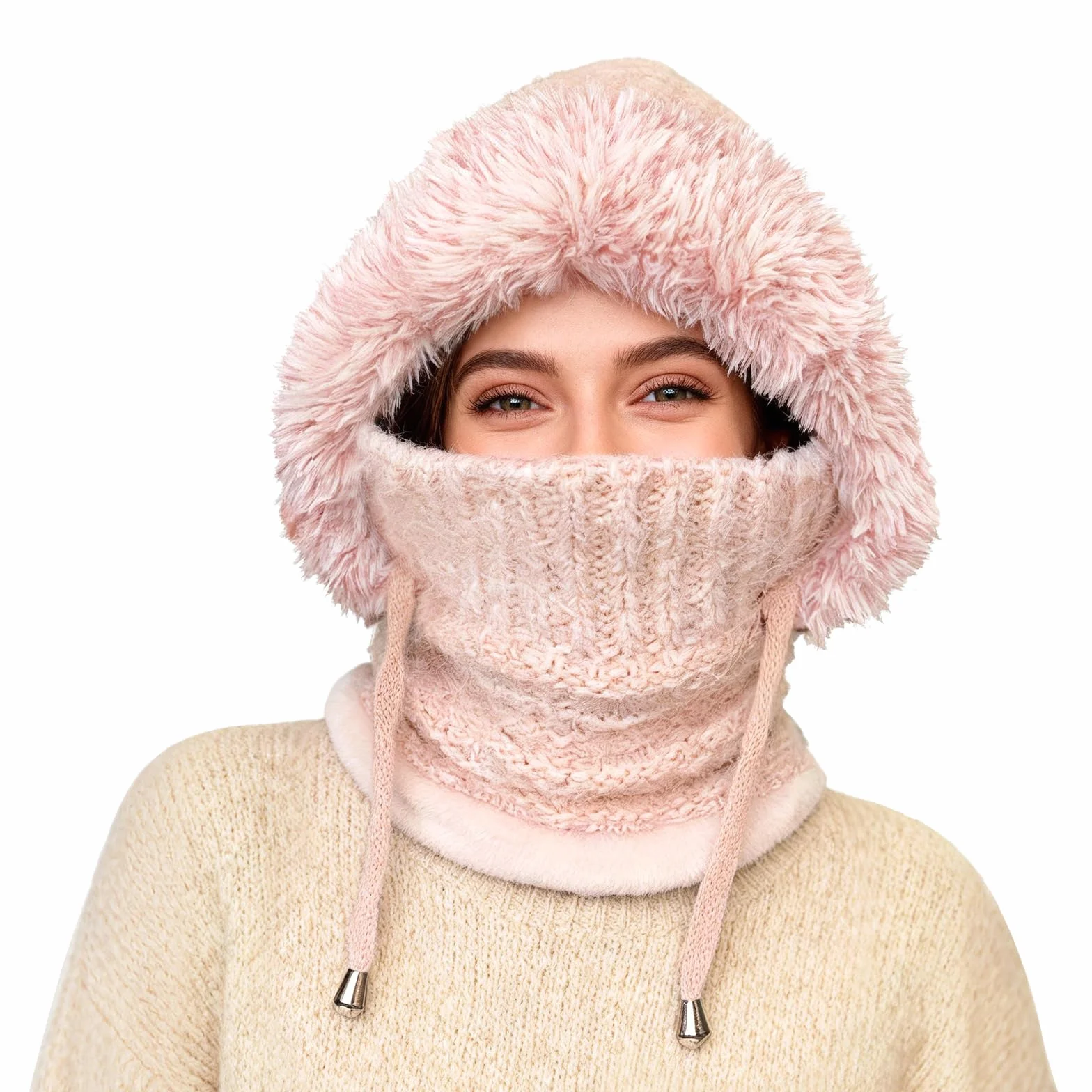 TAGVO Pasamontañas Termico para Mujer, Invierno Capucha Polar Balaclava Polar Multifuncional para Clima Frío Esquí al Aire Libre Montaña Senderismo