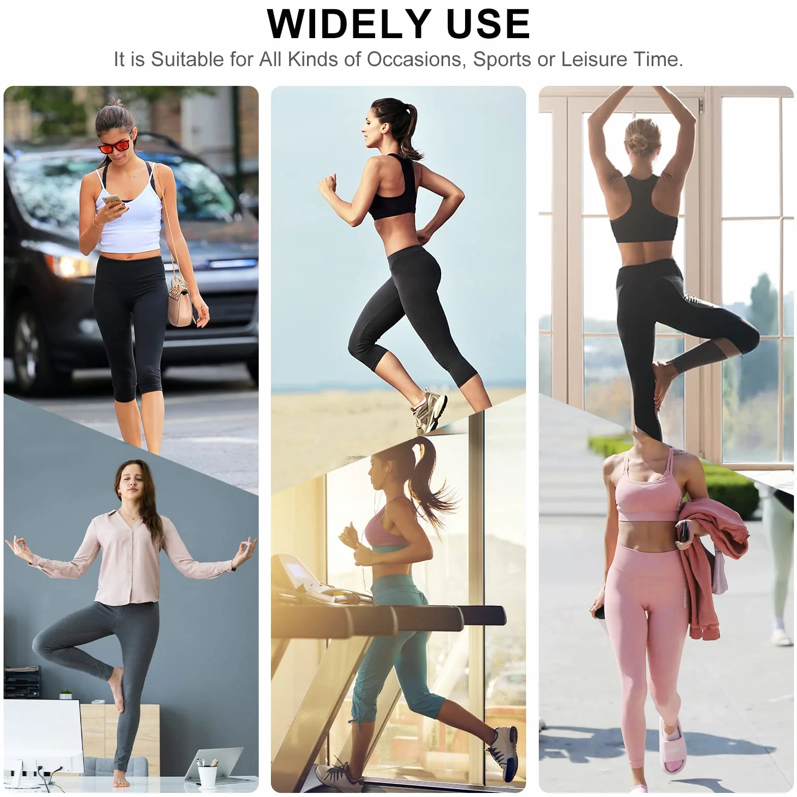 Leggins Mujer Push Up 3/4 Capris Mallas Pantalones Deportivos Anticeluliticos Yoga Leggings de Cintura Alta Elásticos Barriga Control Pantalones Deporte para Fitness Correr
