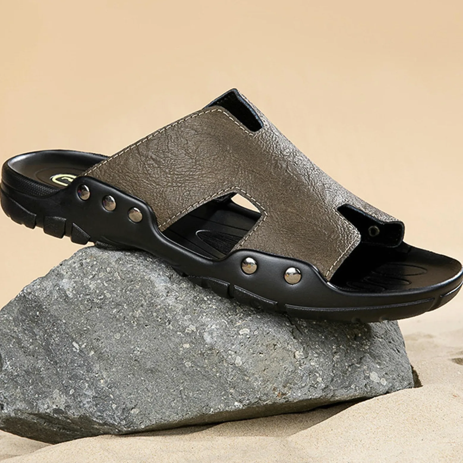 Pantuflas Sandalias De Verano Talla Grande para Hombre, Chanclas -negro-50