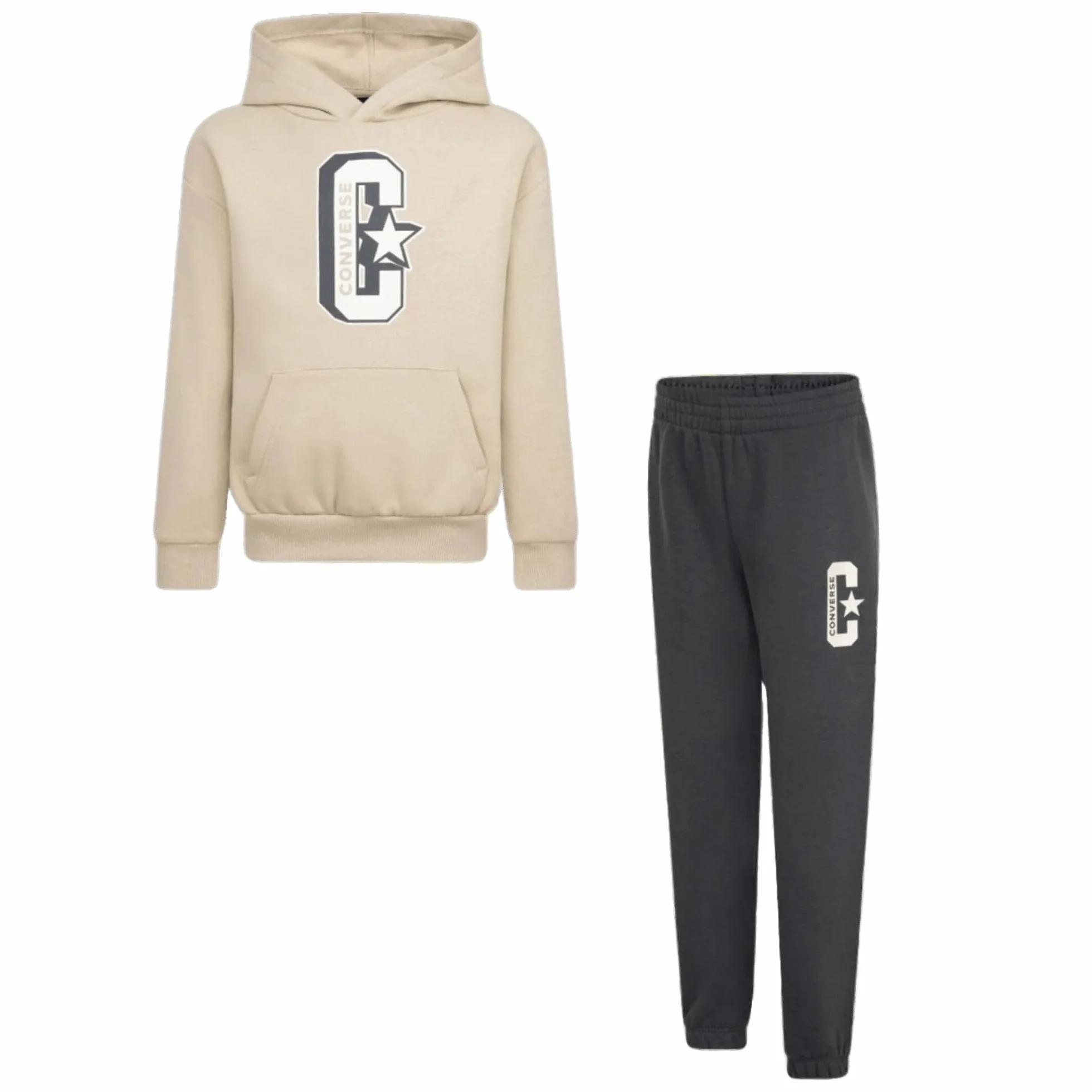 Converse Chándal de niño Cstar Beige Talla 8-10 A Código 9CG179-GDA, beige/negro, 8-10 años