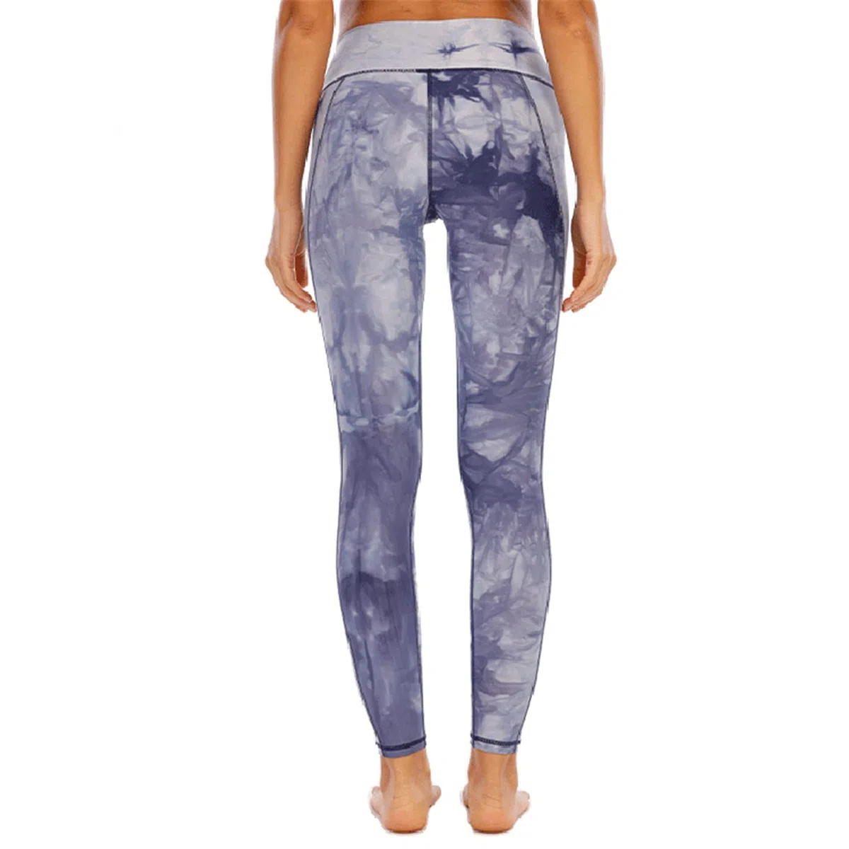 Leggins Mujer Fitness Mallas Gimnasio Pilates, Lazo de las mujeres Dye Impresiones de la cintura alta Leggings del tobillo Longitud del tobillo Pantalones de yoga Pantalones de yoga Correr Fitness Spo