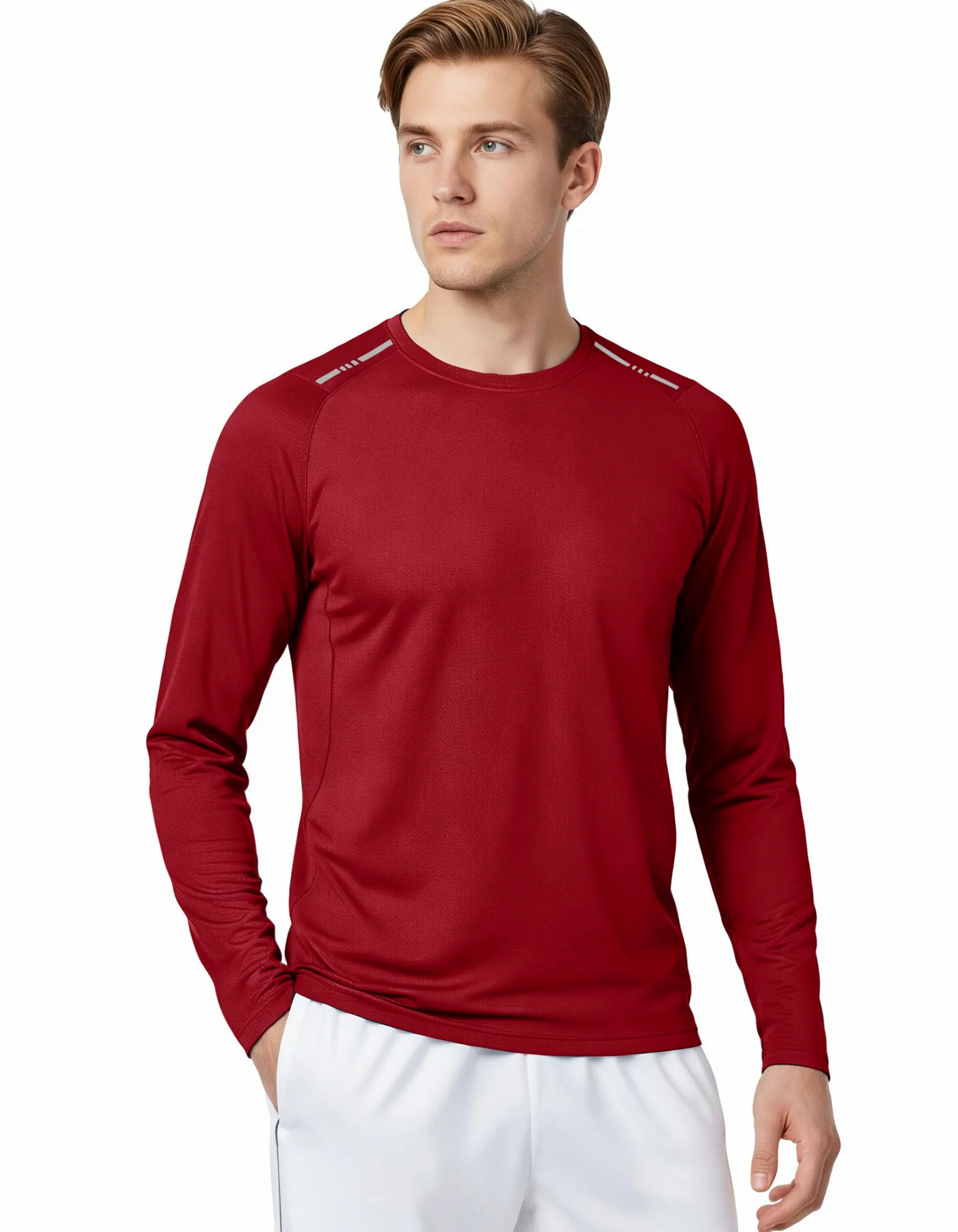 Holure Paquete de 3 o 5 camisetas de entrenamiento para hombre, camiseta de secado rápido, absorbe la humedad, camisetas de manga larga atléticas con costuras reflectantes y planas