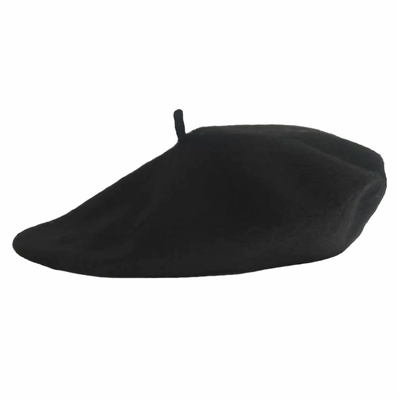 SSKHE Boina de lana para adultos, unisex, estilo francés, color clásico, unisex, suave, cálido, para exteriores, vintage, color negro
