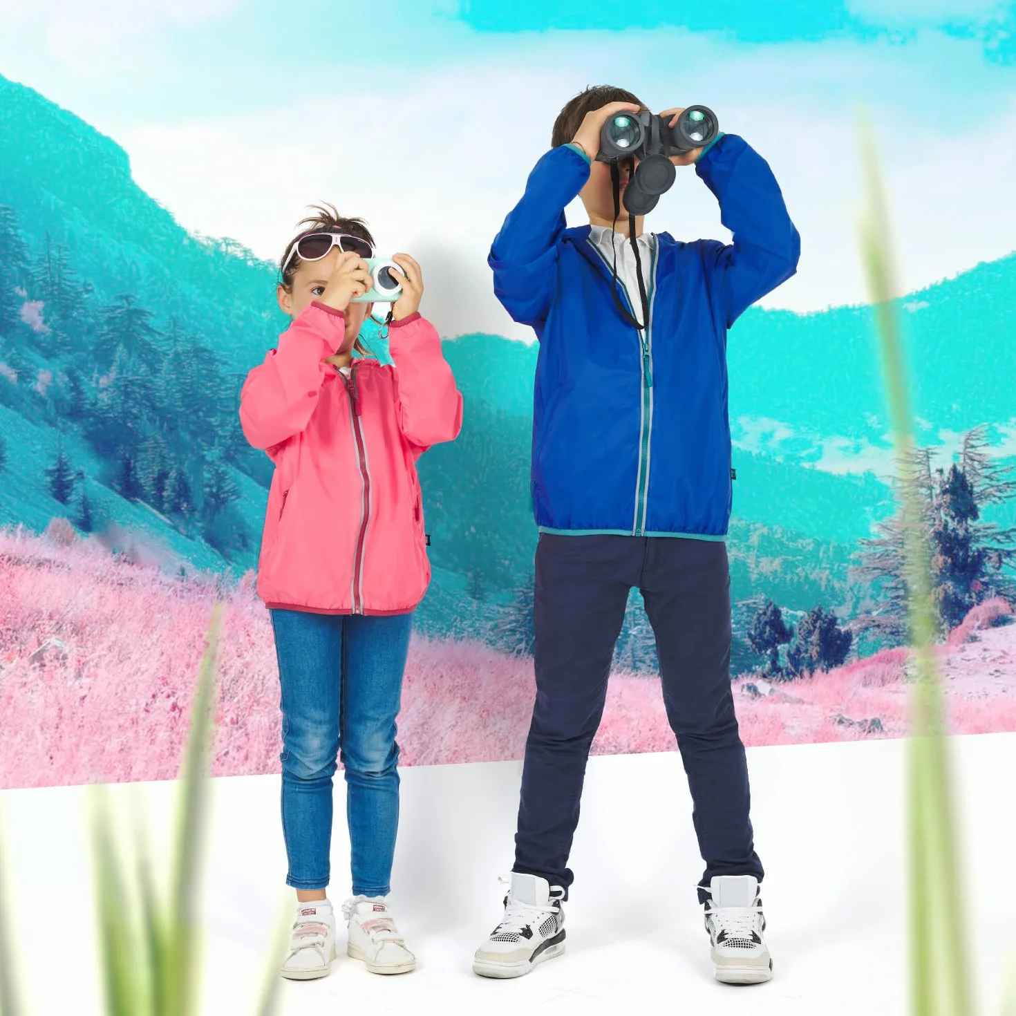 PERLETTI Cortavientos Niño Niña Impermeable Chaqueta Outdoor Running Estuche
