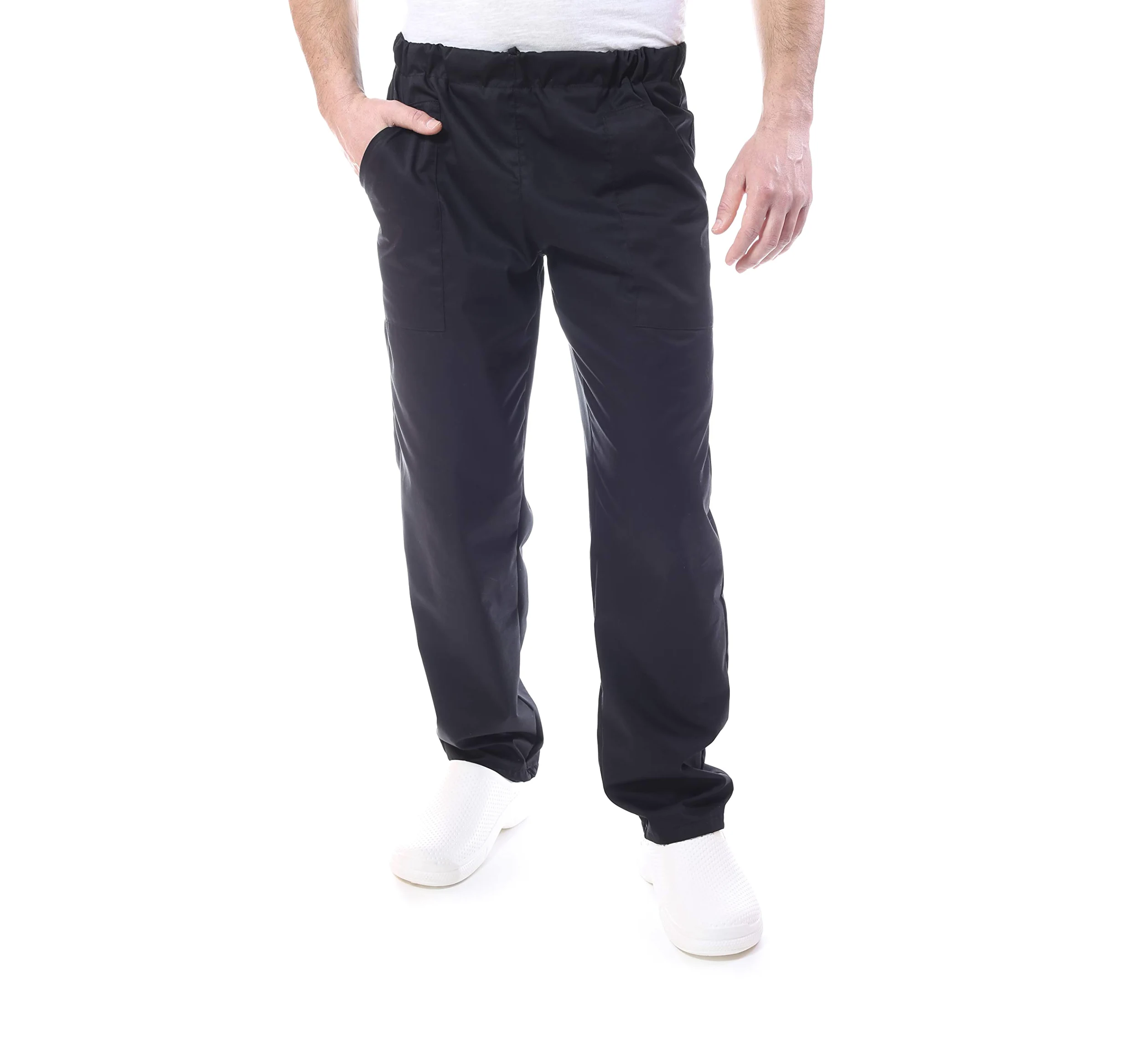 Bordado gratuito – Conjunto de cocinero para hombre – Negro y naranja – Uniforme Chef – Chaqueta, pantalones y delantal – Uniforme para cocina y restaurante – Fabricado en Italia