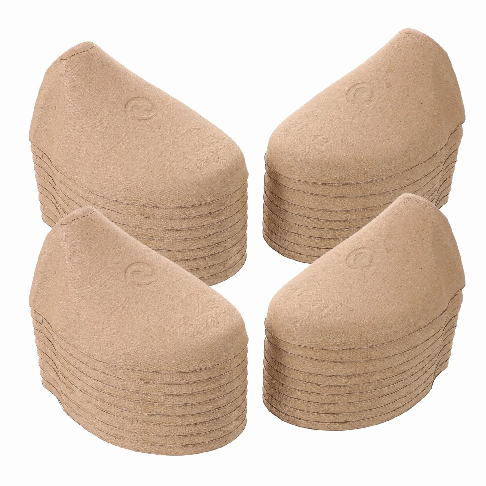 BESPORTBLE 50 Pares Hormas de Papel para Zapatos de Tintorería Eu 41-43, Moldeador Ligero y Antiarrugas de Pulpa para Calzado de Cuero en Tiendas de Limpieza en Seco