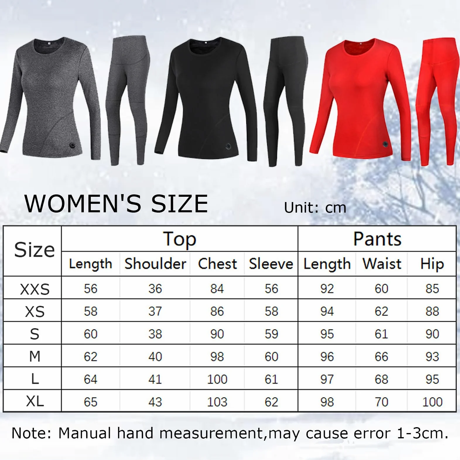 Ropa Interior Térmica De Invierno para Mujer, Ropa Interior Térmica para Exteriores, Senderismo, Esquí, Ropa Inteligente con Calefacción Eléctrica por USB,2XS, Gray Pants
