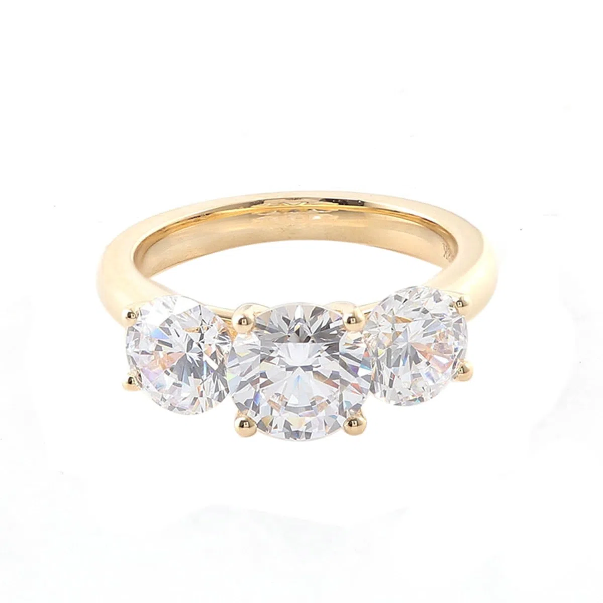 Anillo de compromiso de oro amarillo de 18 quilates, 2 quilates, corte ovalado, blanco, moissanita, sencillo anillo de compromiso