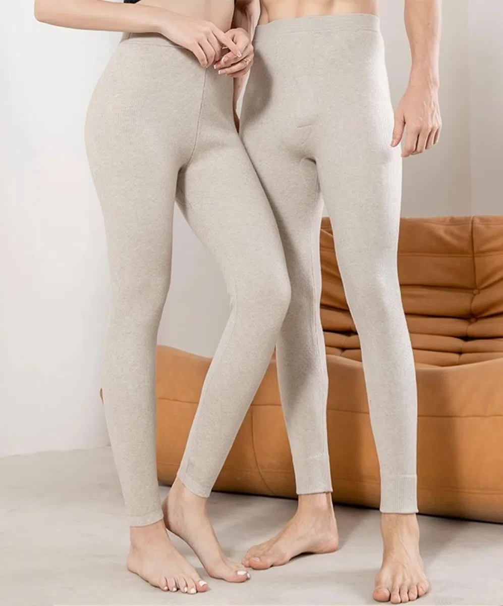 HNVAVQ Pantalones térmicos clásicos para Hombre y Mujer, 100% Cachemira, Leggings de Cintura Alta, Pantalones térmicos para la Nieve