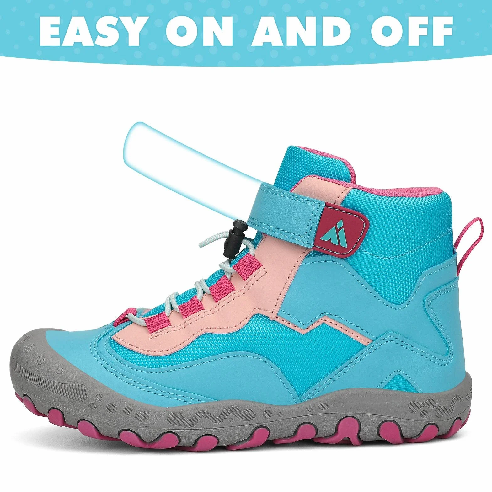 Mishansha Botas de Senderismo Niño Niña Zapatos de Trekking Antideslizante Ligero Zapatillas de Montaña Cómodos Exterior, Cielo Azul 38 EU