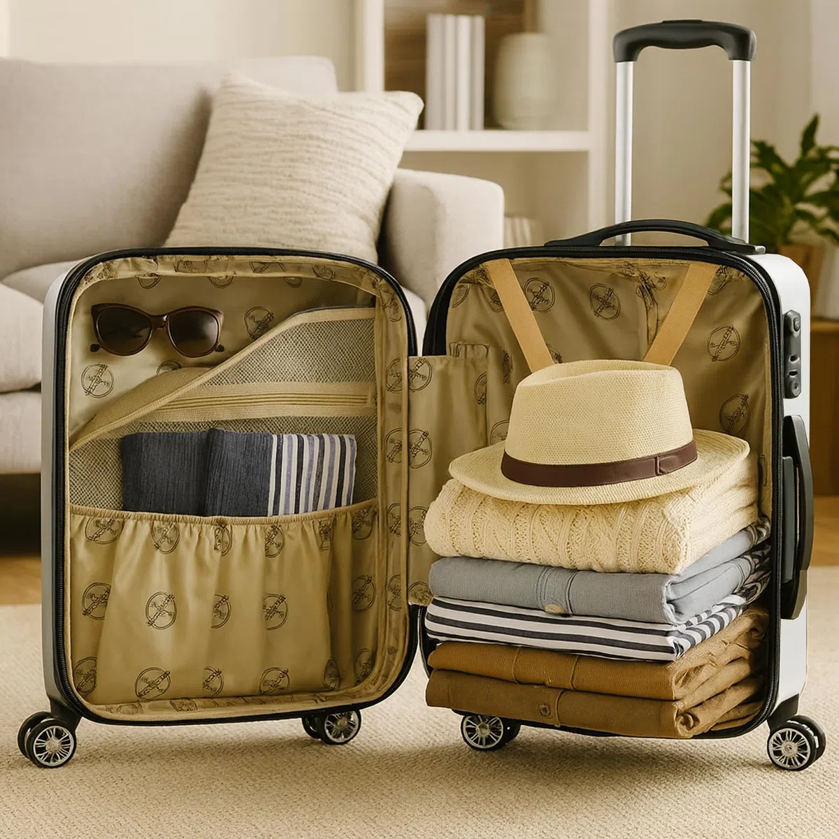 World Traveler VentureX - Maleta de Mano aprobada por aerolíneas, Maleta Ligera de policarbonato Duro con Ruedas giratorias, Mariposa, 2-Piece Carry-On Set, Venturex - Maleta de Mano aprobada por