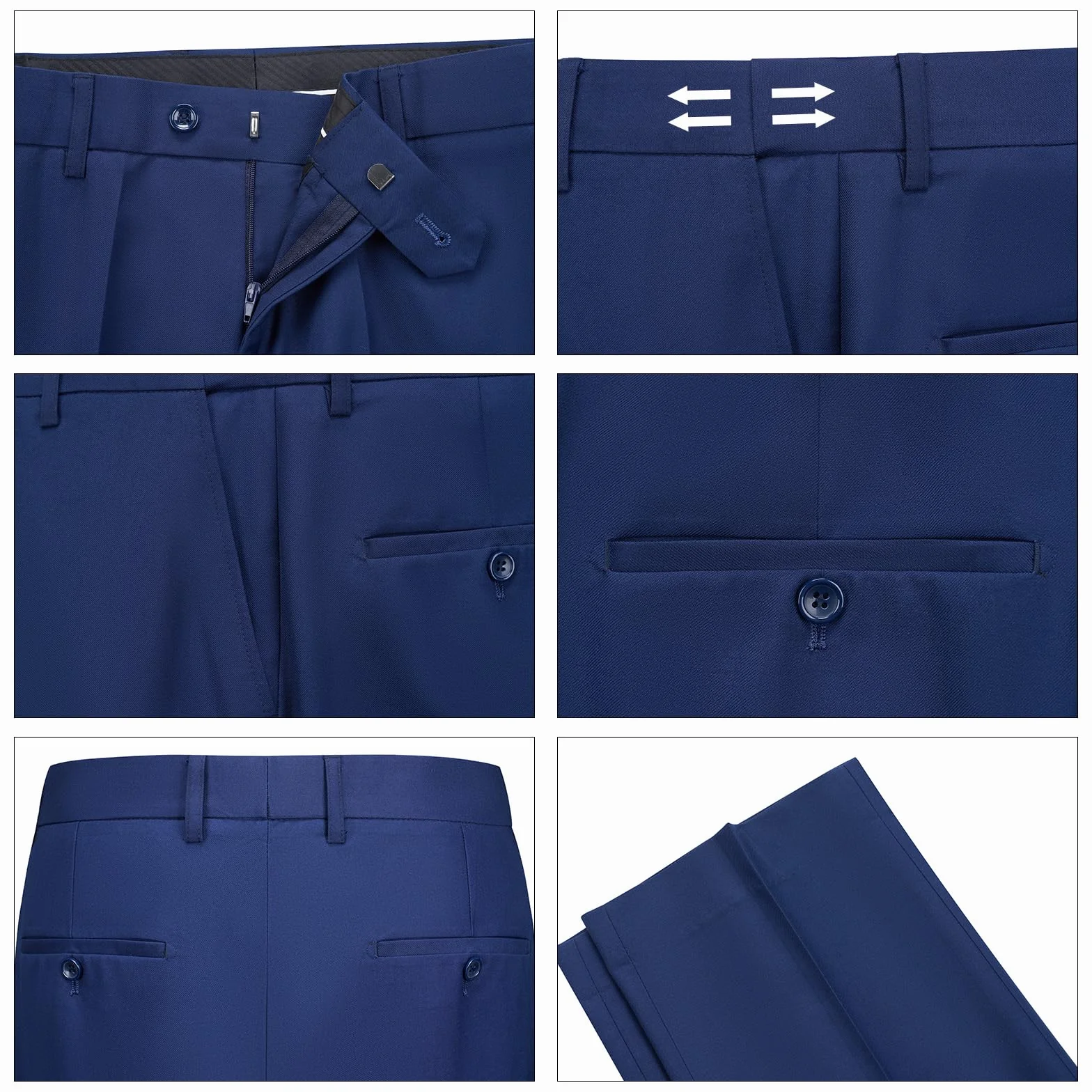 Traje de Hombre de 2 Piezas Slim Fit Traje de Boda de Negocios con Un Botón