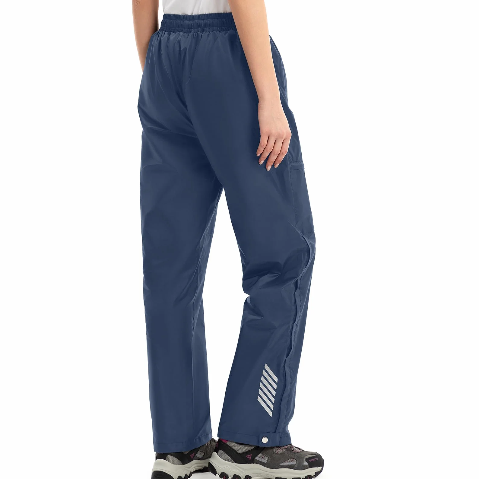 Pantalones de lluvia para mujer, impermeables, transpirables, ligeros, para bicicleta, cortavientos, senderismo, trekking, trabajo
