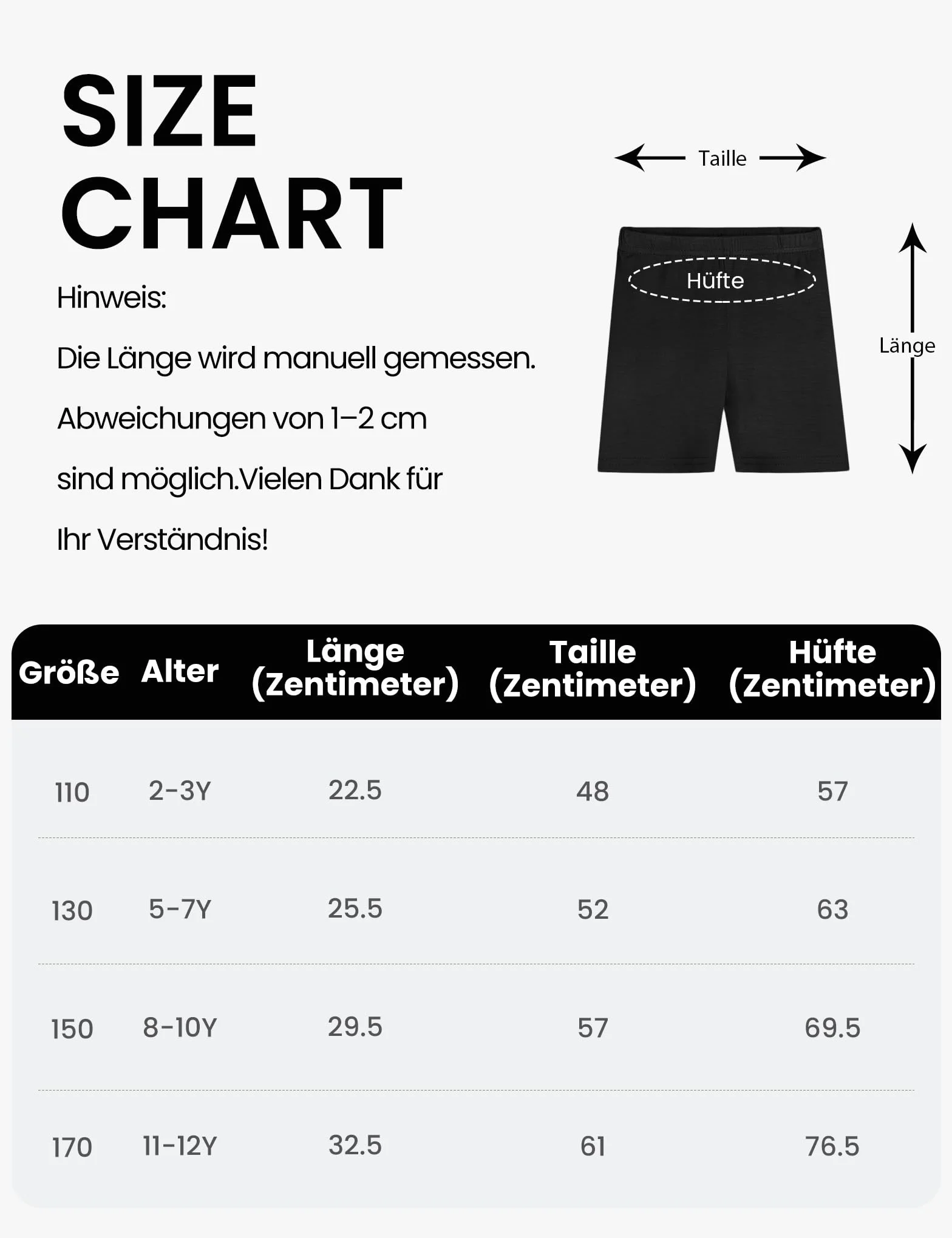 Auranso Leggings Cortos Niñas Pantalón Shorts Deportiva Mallas 2-10 Años,Pack De 8