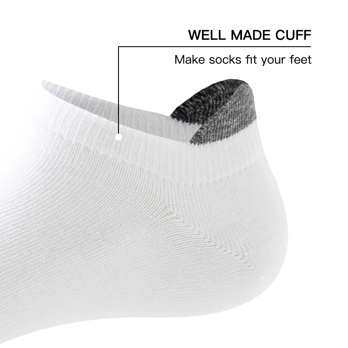 JOYNÉE Calcetines cortos informales para hombre, 20 pares, Blanco (20 pares), talla única