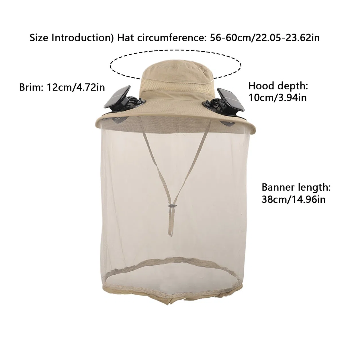 Sombrero tipo cubo con ventilador Sombrero de Pesca Tipo Cubo UPF50+