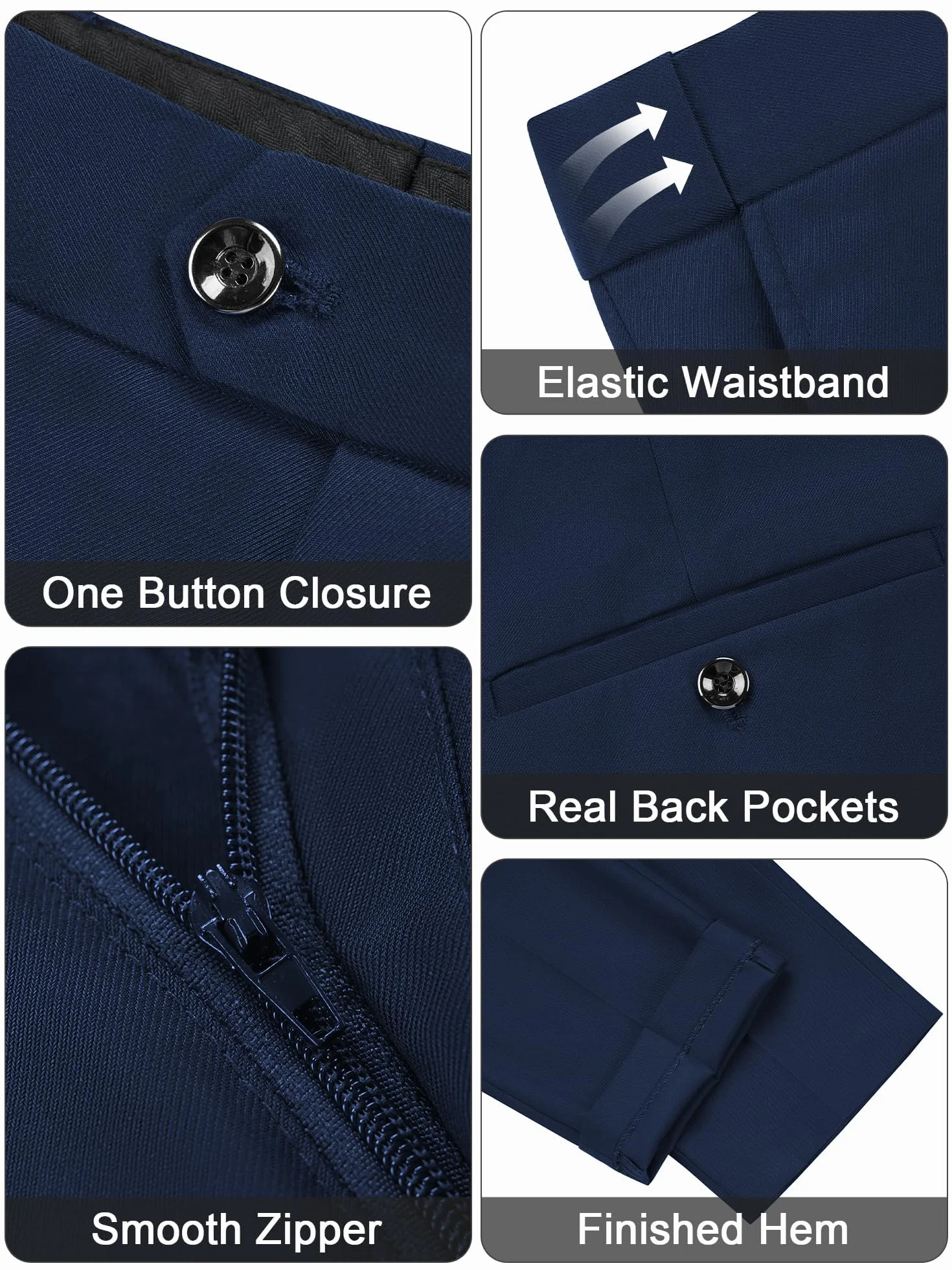 Traje para Hombre Negocio de 3 Piezas Ajustada Trajes Slim Fit Elegantes Boda Blazer Chalecos Pantalones