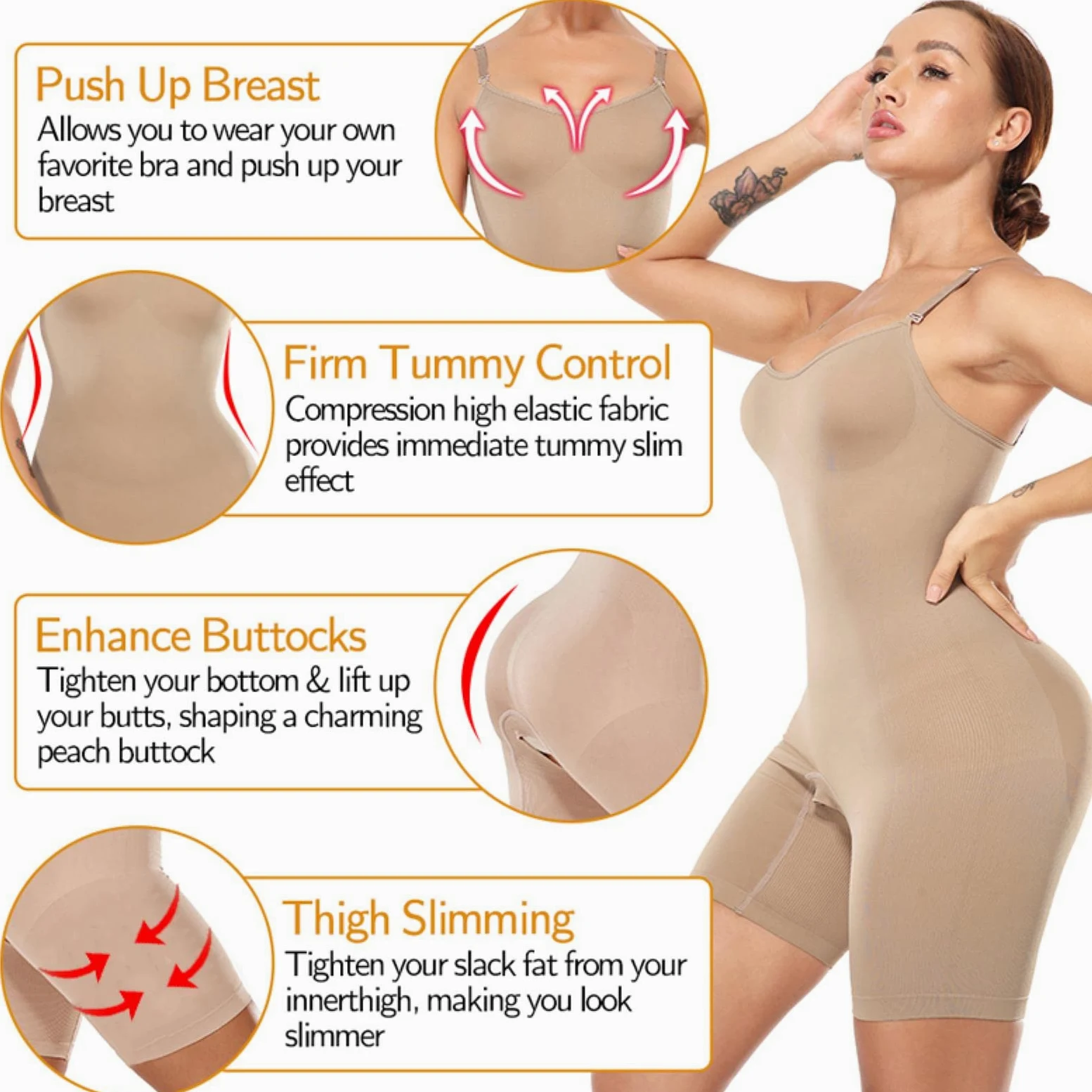Body Shaper Mujeres sin Costuras Bodysuit Slimmming Wisting Trainer Forma de Taller Push Up Butt Lifter Corset
