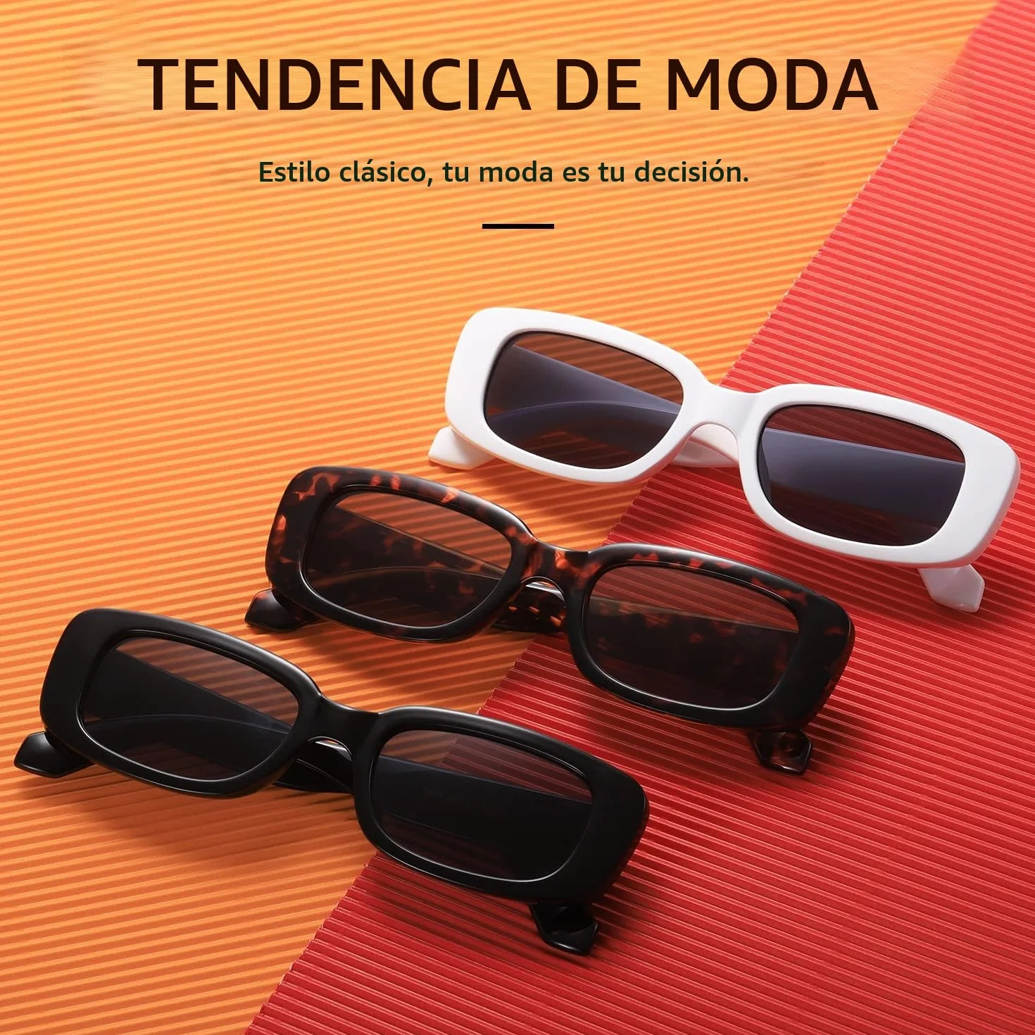 Kimorn Gafas de sol rectangulares UV 400 Vintage K1200