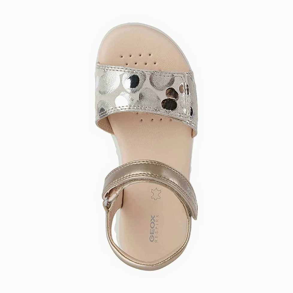 Geox J Sandal Haiti Girl, Sandalias para Niña