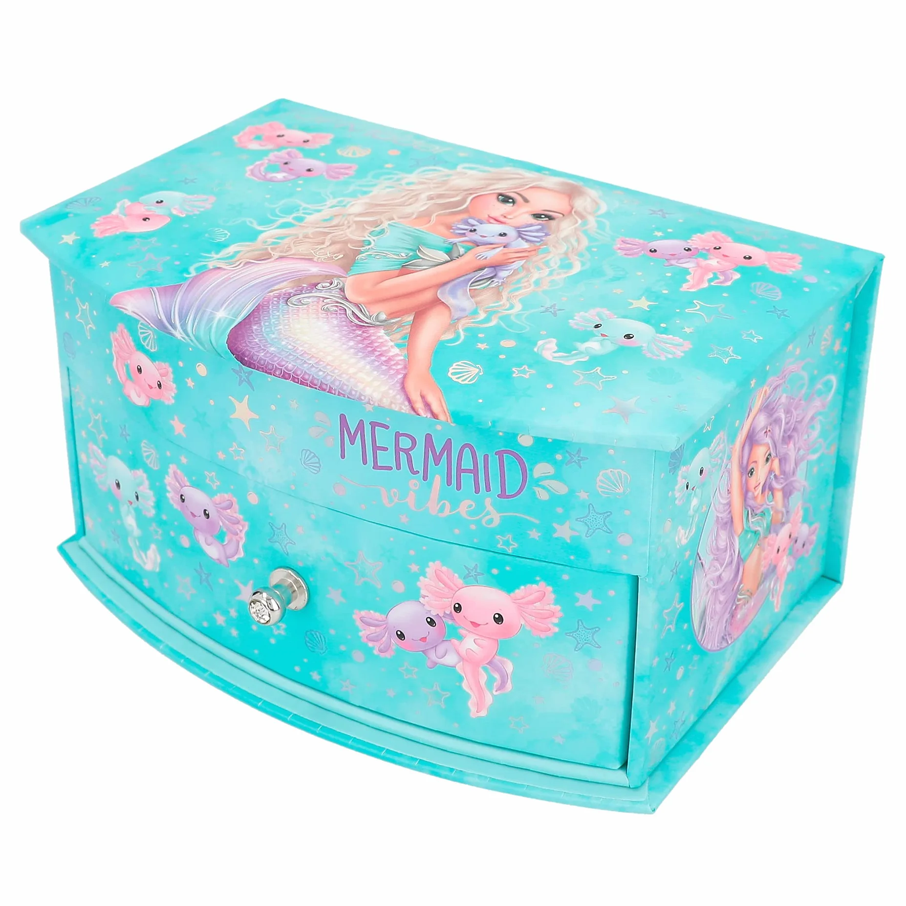 Depesche TOPModel Joyero con diseño de sirena, turquesa