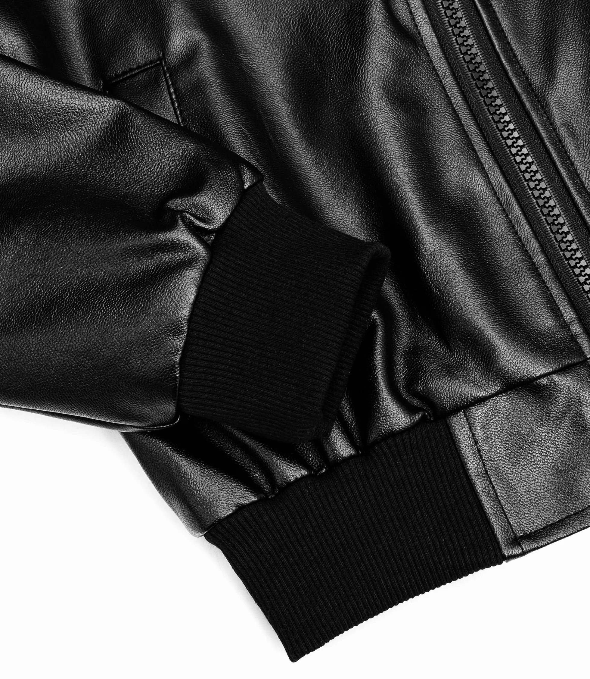 Chaqueta de Imitación Cuero para Niños - Cazadora Bomber de Piel Sintética