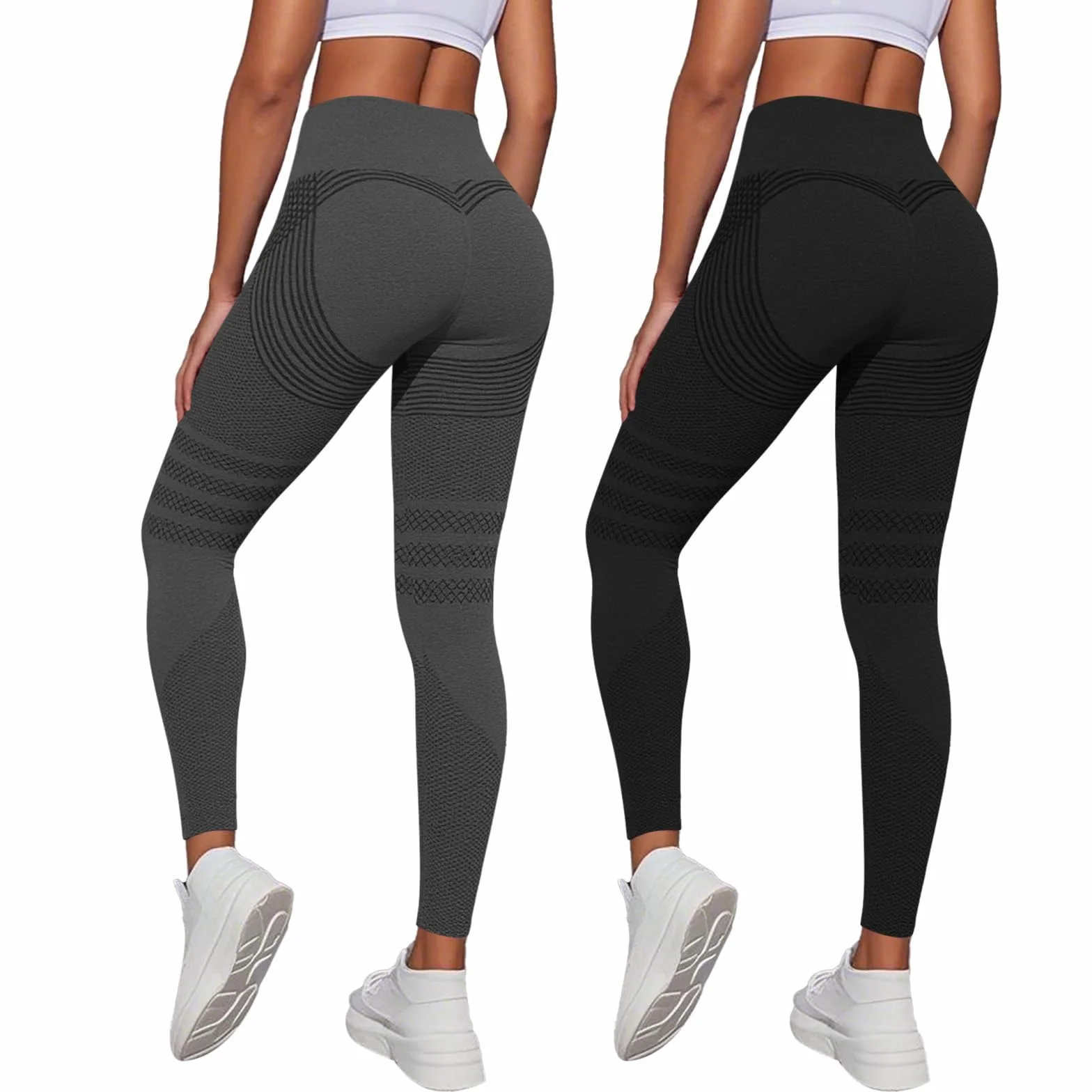 2 Pack Viva Cuerpo Leggings 3D Anticelulíticos Mujer,Leggings Anticelulitis 3D Compresión Reductores Lipedema,Leggins Anti Celulitis Deportivos Push Up, Mallas Anticelulitis Mujer Reductores Lipedema