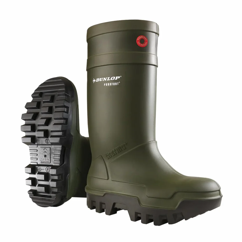 DUNLOP Protective Footwear, C662933, Purofort Thermo+ Full Safety, Verde Oscuro/Negro