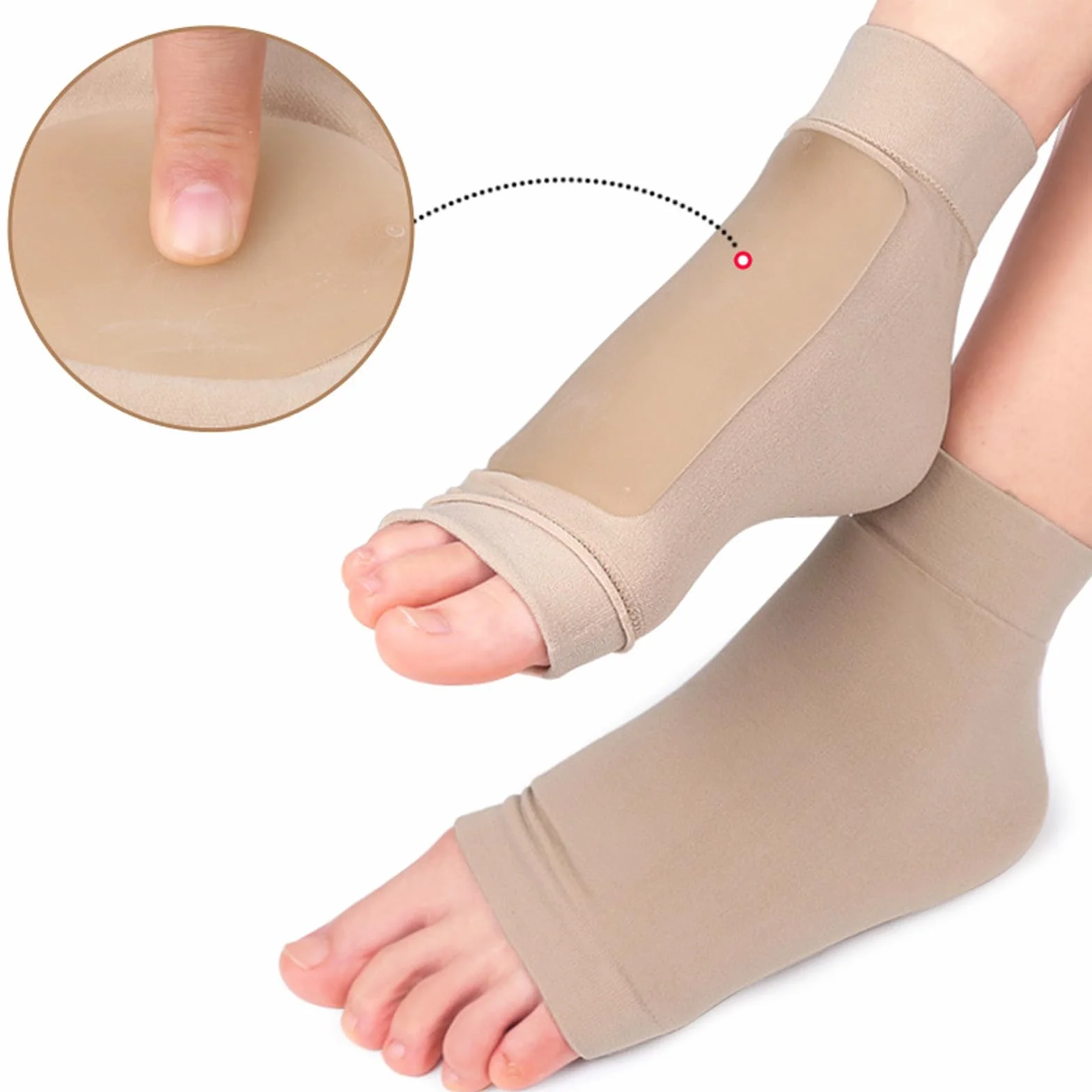 1 par de calcetines acolchados para patinaje, transpirables, elásticas, de gel, suaves, acolchados, para mujeres y hombres