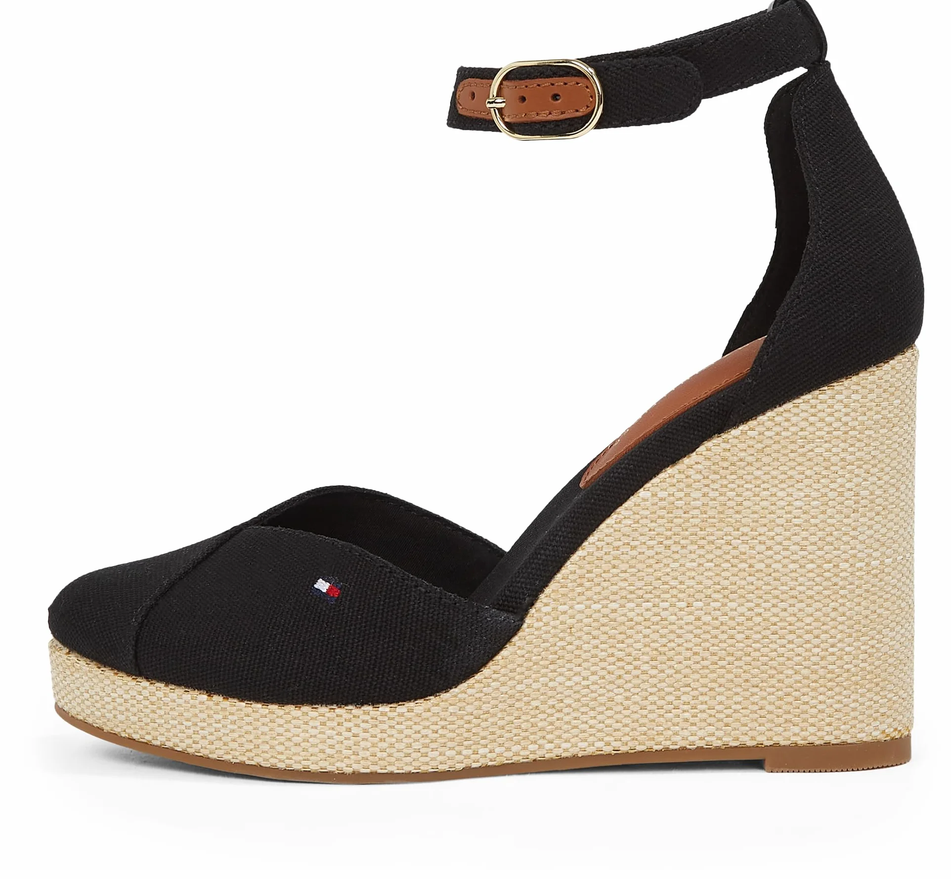 Tommy Hilfiger Alpargatas de cuña Mujer Flag Closed Toe con correa de tobillo