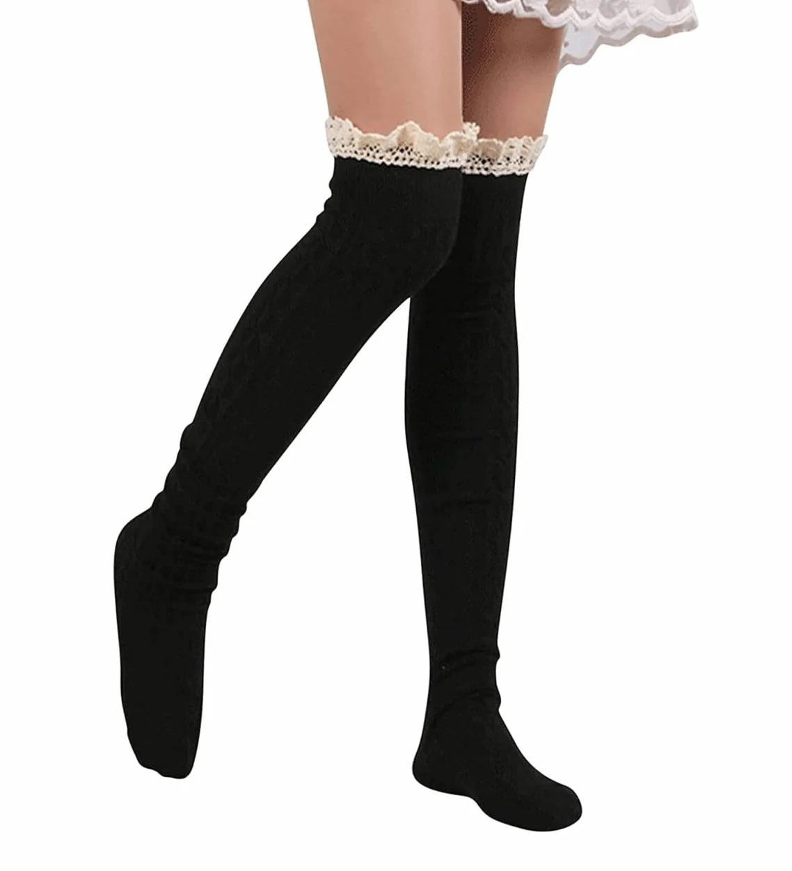 Calcetines Termicos 2 Pares De Calcetines Altos Hasta El Muslo Para Mujer, Calcetines Por Encima De La Rodilla, Calcetines Largos A La Moda Para Mantener El Calor, Cómodos Calcetines Invierno