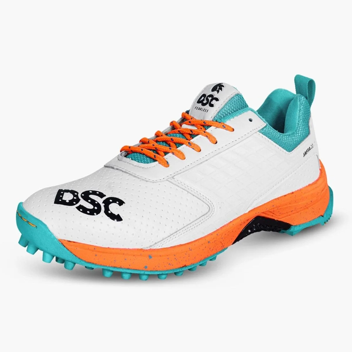DSC Jaffa 22 Cricket Shoes Men Boys UK 6 EU 40 White Orange