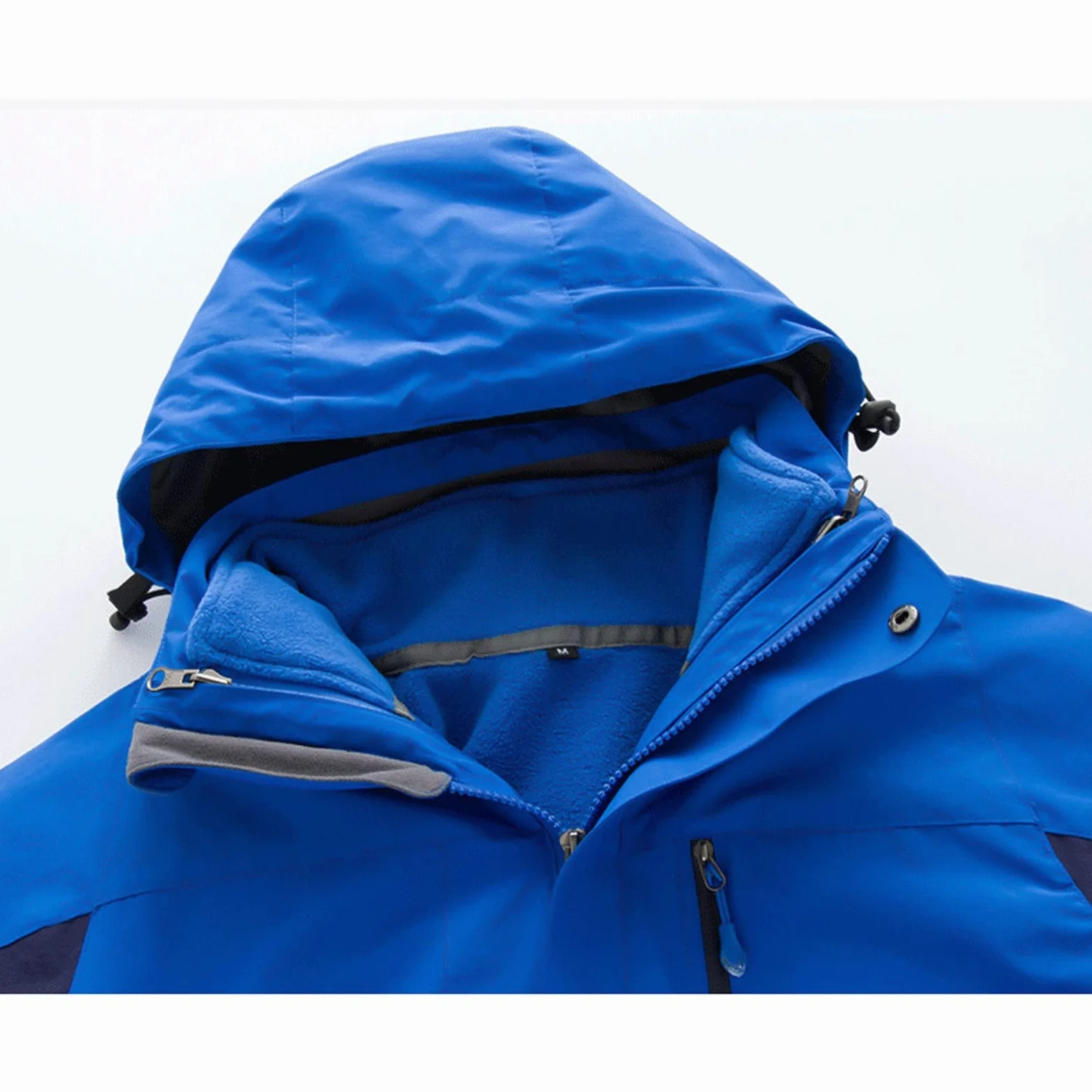 Chaqueta Impermeable Ligera para Hombres, Chaqueta de Pesca con Bolsillos Múltiples para Exteriores Cálida a Prueba de Viento con Capucha Informal, para Acampar Caza Chaquetas de Montaña de Invierno